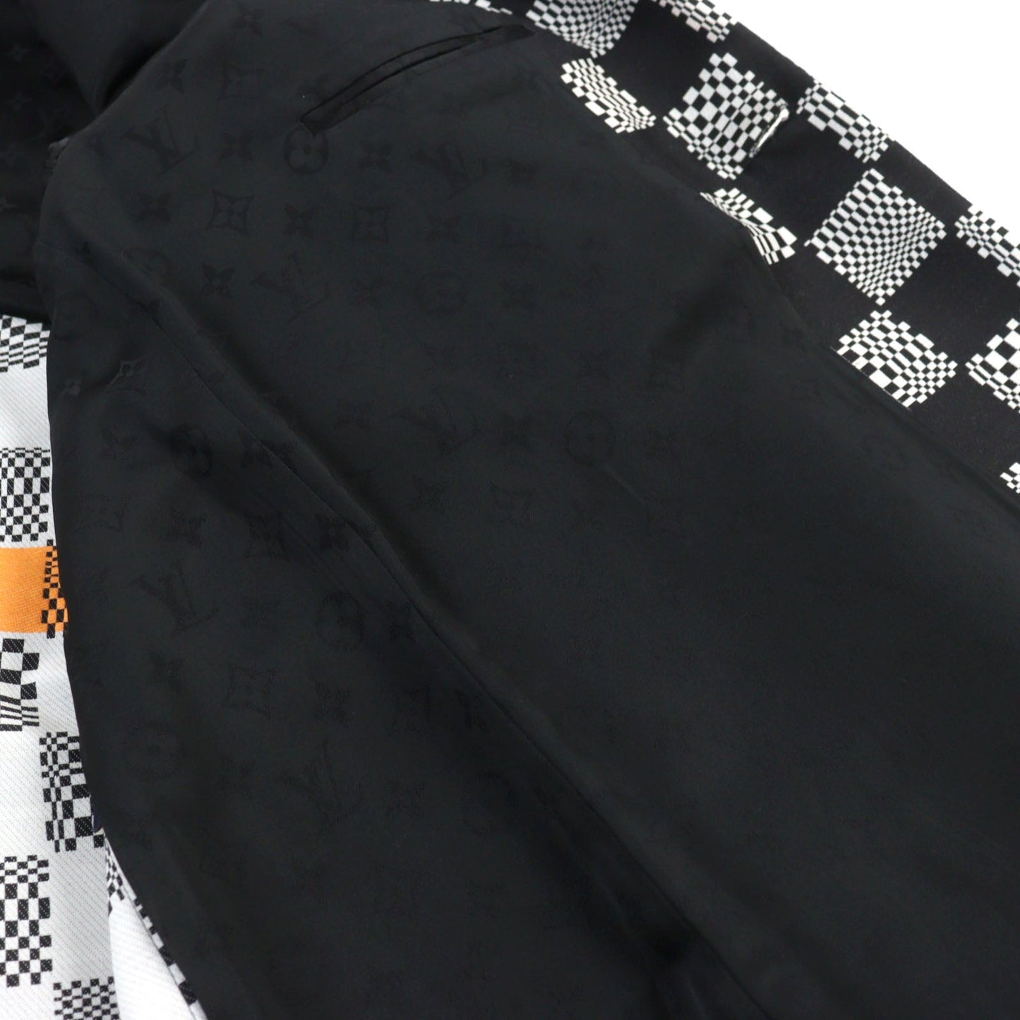 LOUIS VUITTON coat HKC71W wool Black White 52