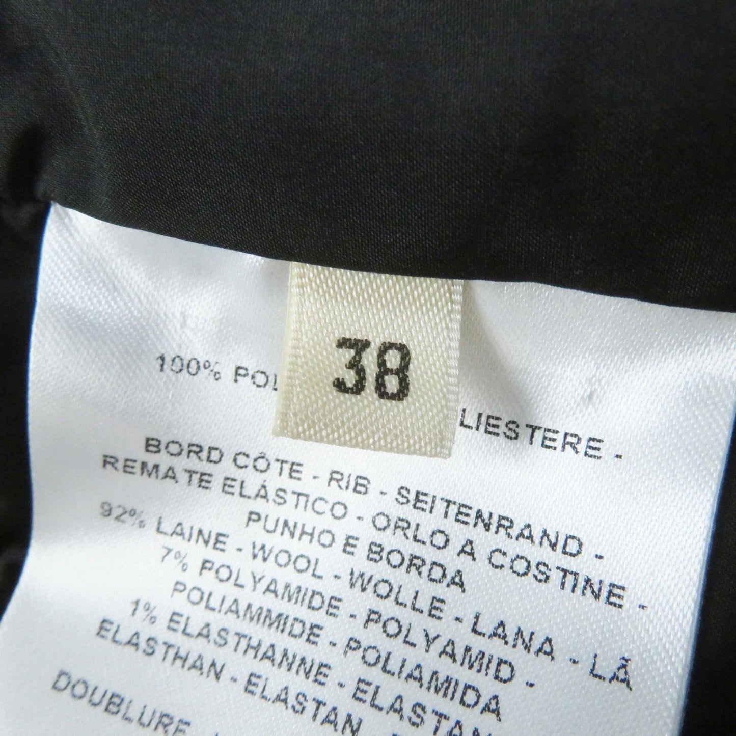 HERMES Down vest 4H0169DR polyester black 38