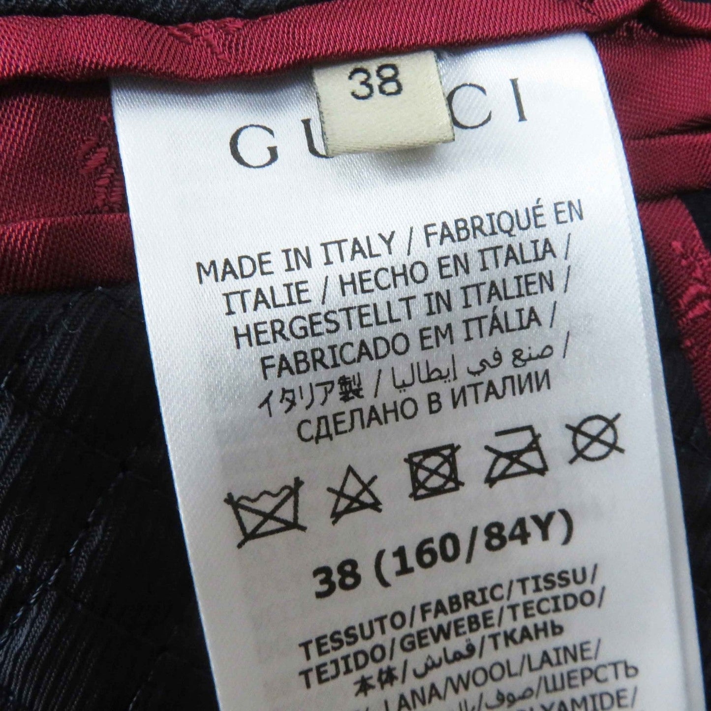 GUCCI Chester coat 669525 wool Navy 38