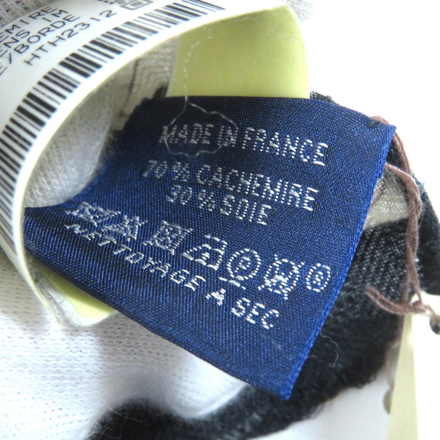 HERMES Stall 694134T cashmere NATUREL/ARDOISE/BORDE Rectangle Colliers de Chiens Imprimeur Fou