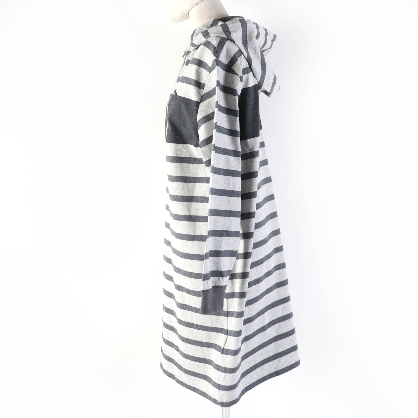 HERMES one piece Main: 100% cotton, part: 82% cotton, part: 16% nylon, part: 2% polyurethane gray Mariniere Women 34 Used