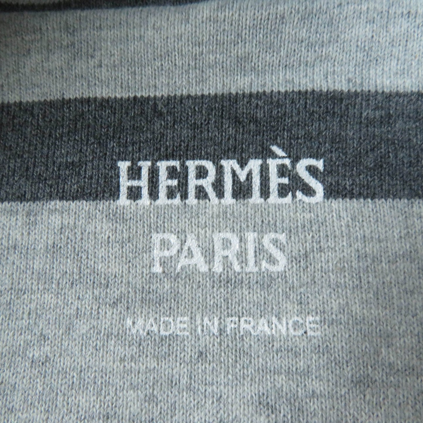 HERMES one piece Main: 100% cotton, part: 82% cotton, part: 16% nylon, part: 2% polyurethane gray Mariniere Women 34 Used