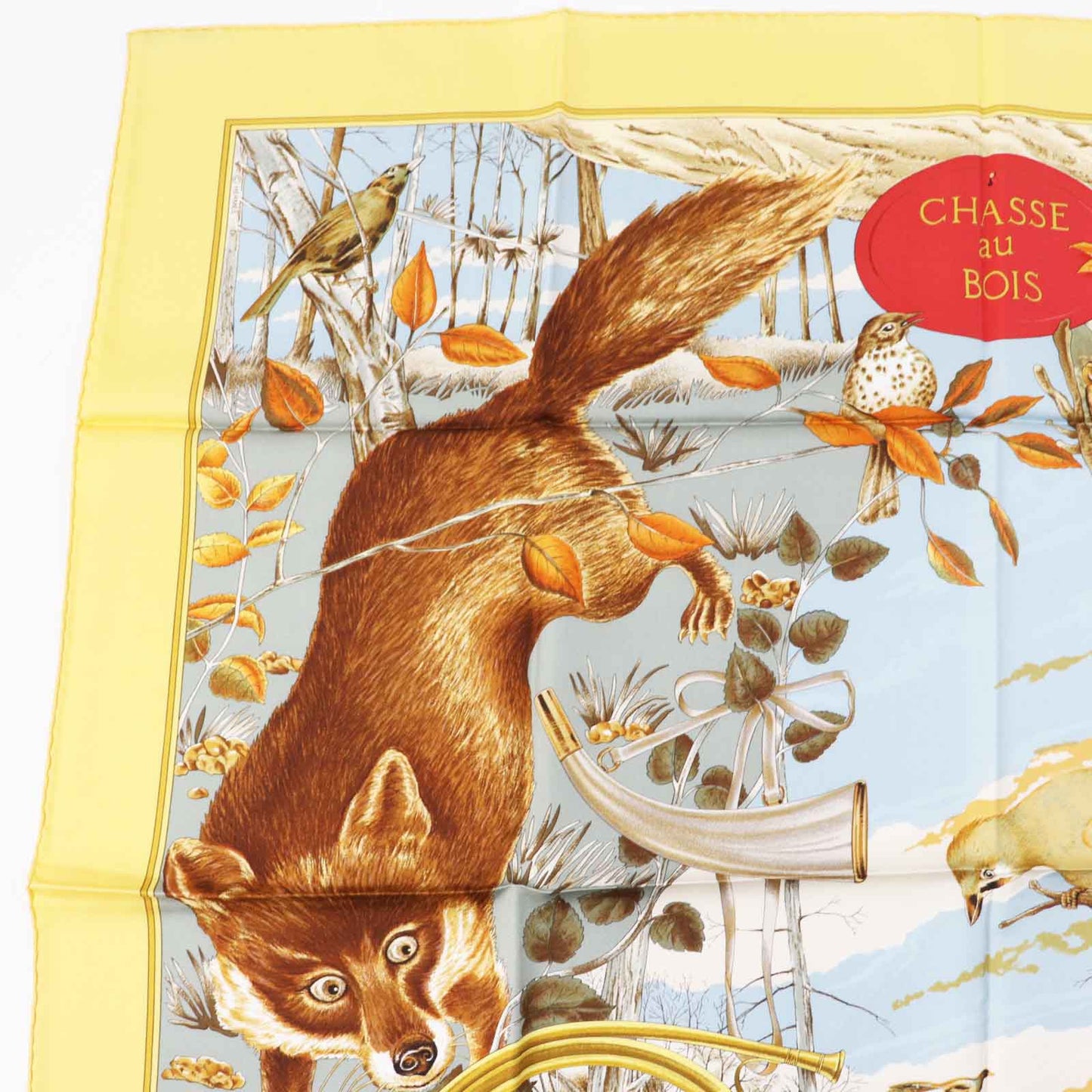 HERMES scarf Main: 100% silk Multi Carre90 CHASSE au BOIS forest hunting Women Used