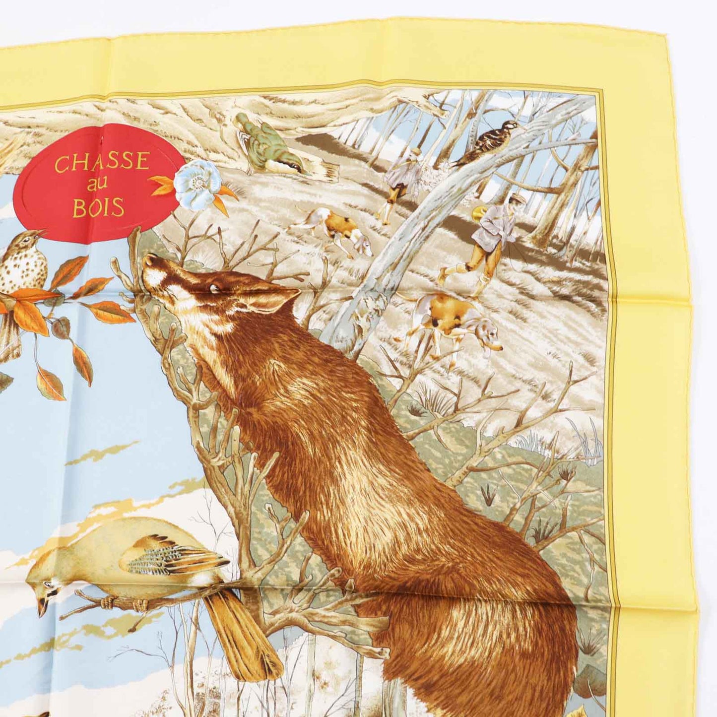 HERMES scarf Main: 100% silk Multi Carre90 CHASSE au BOIS forest hunting Women Used