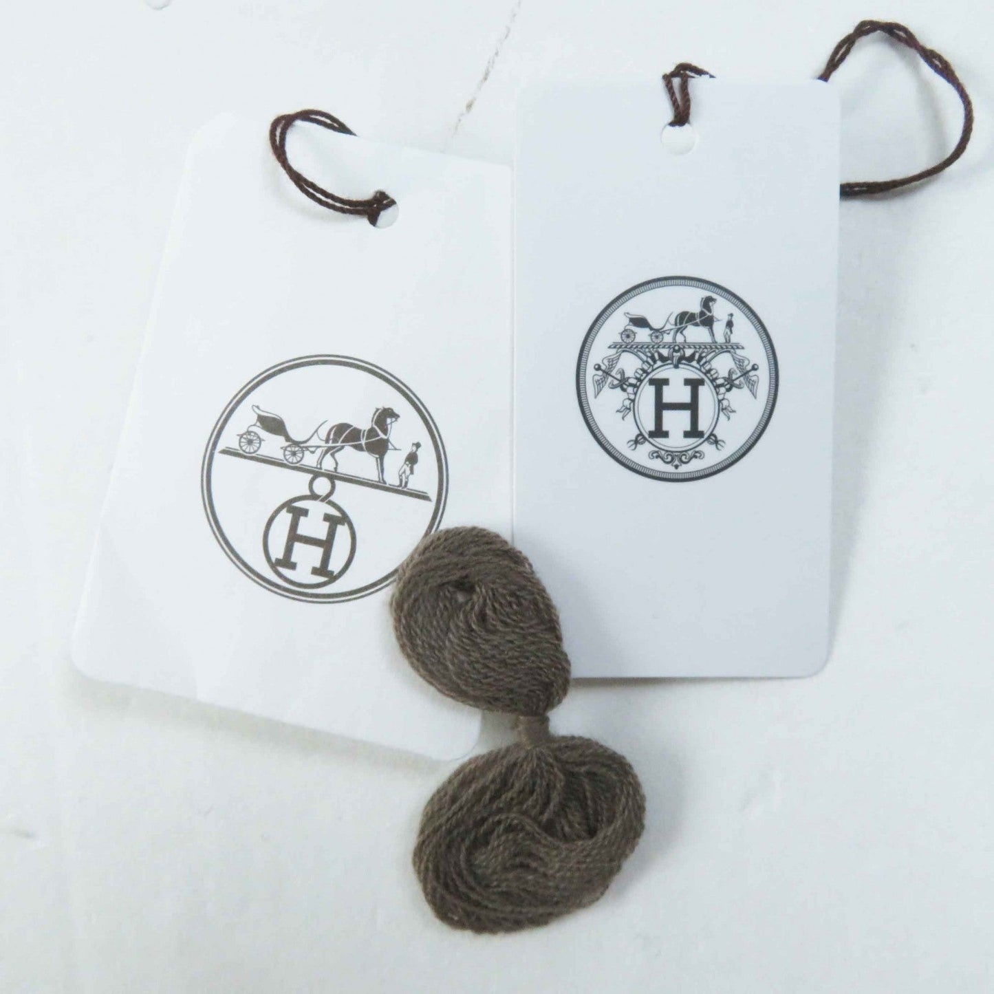 HERMES poncho 3H2602D4 Main: 100% wool, part: 95% wool, part: 5% nylon Brown type Women 34 Used