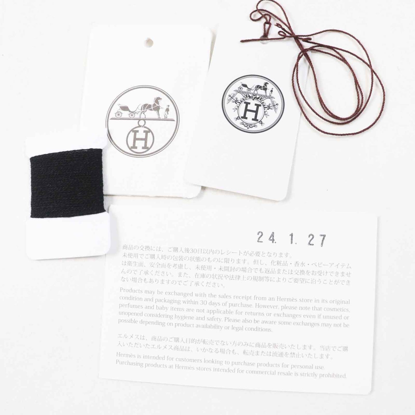 HERMES knit 4E2604D1 Main: 100% cashmere black Women 42 Used