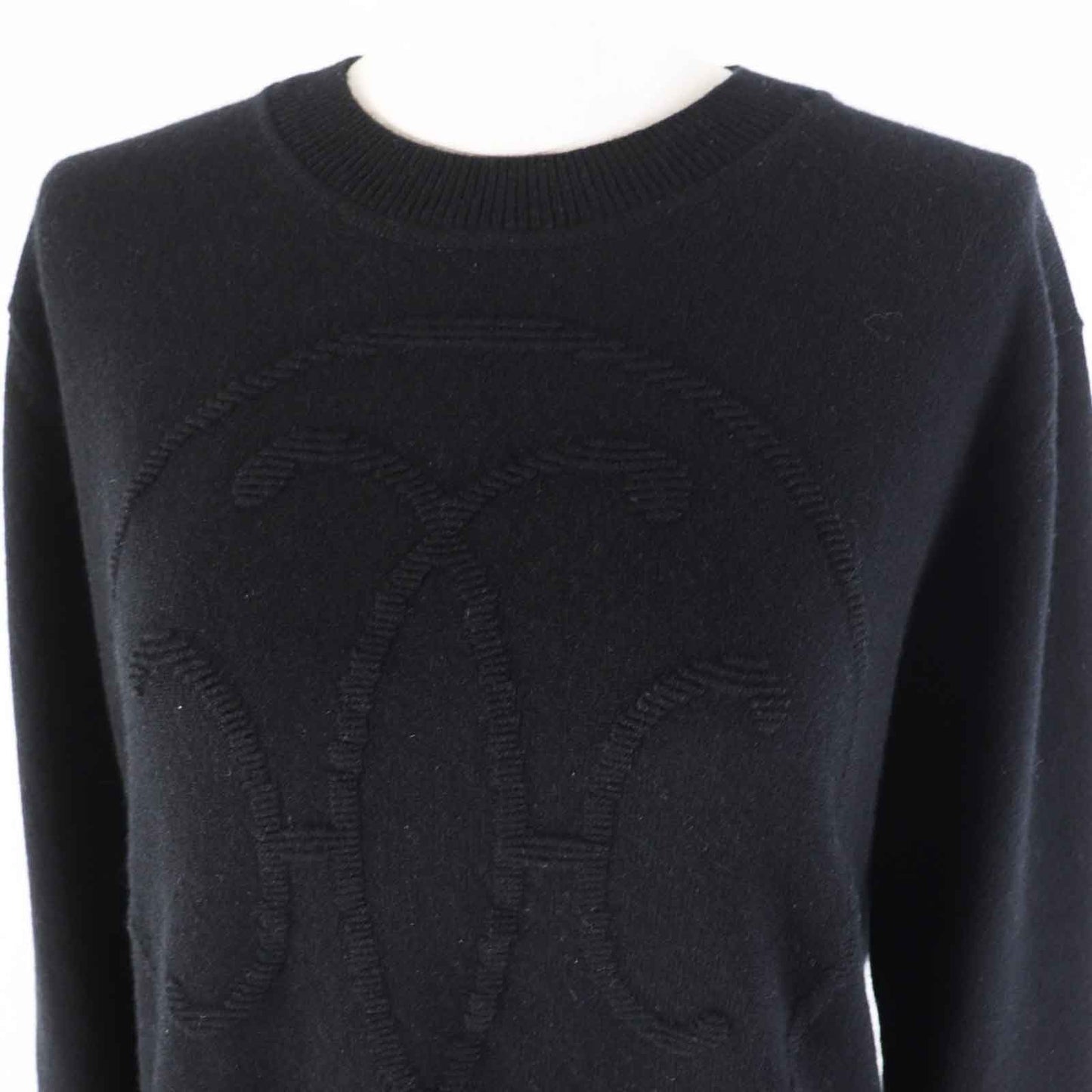 HERMES knit 4E2604D1 Main: 100% cashmere black Women 42 Used