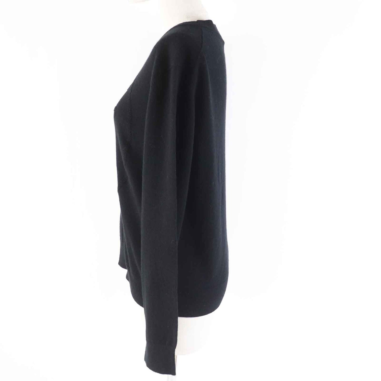 HERMES knit 4E2604D1 Main: 100% cashmere black Women 42 Used