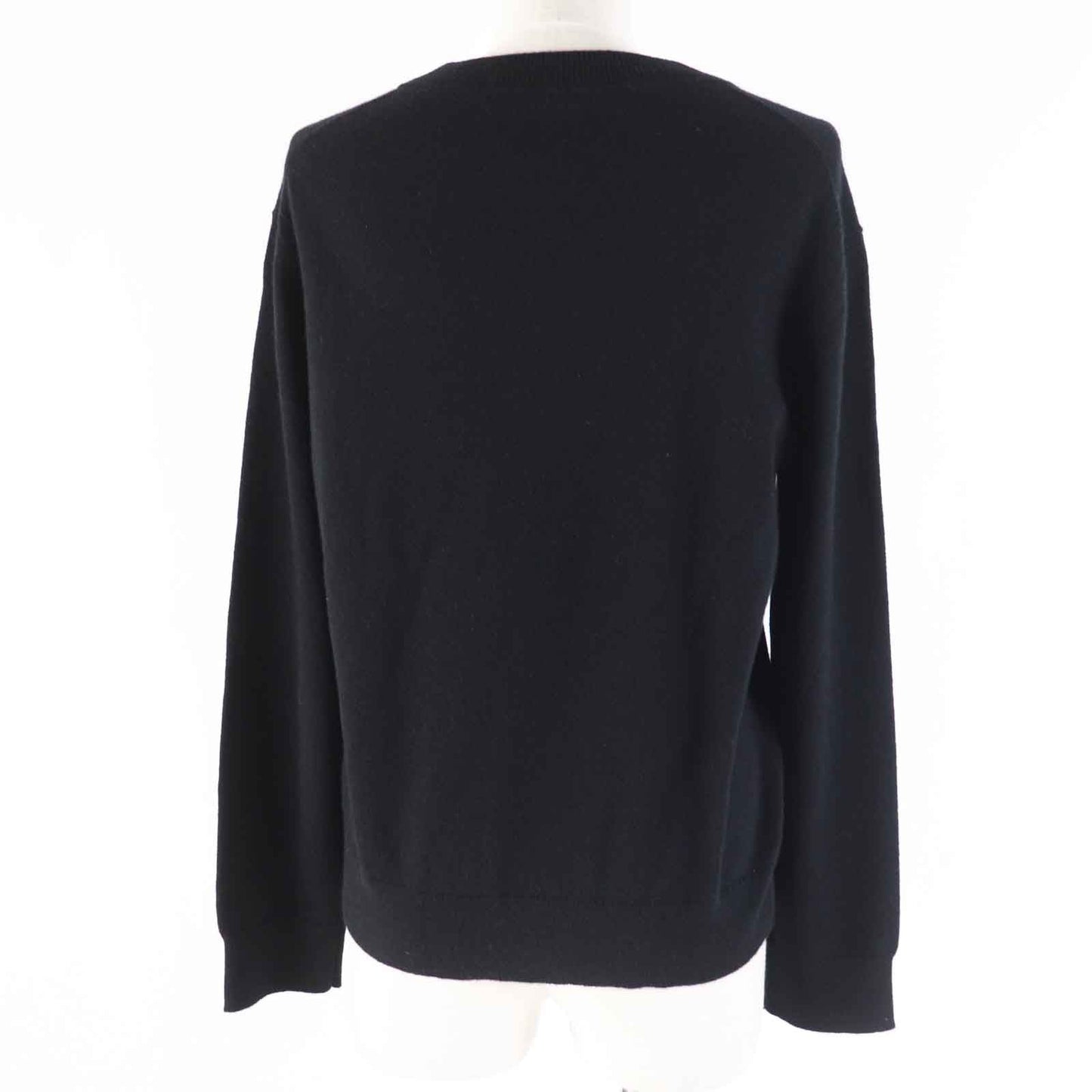 HERMES knit 4E2604D1 Main: 100% cashmere black Women 42 Used