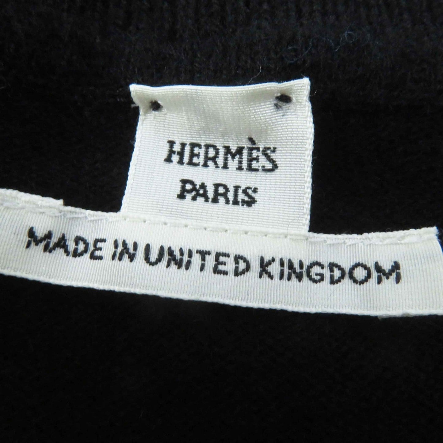 HERMES knit 4E2604D1 Main: 100% cashmere black Women 42 Used