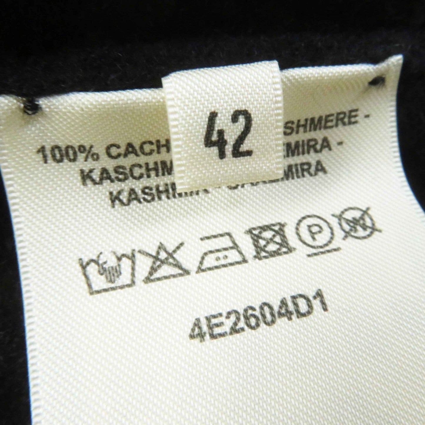 HERMES knit 4E2604D1 Main: 100% cashmere black Women 42 Used