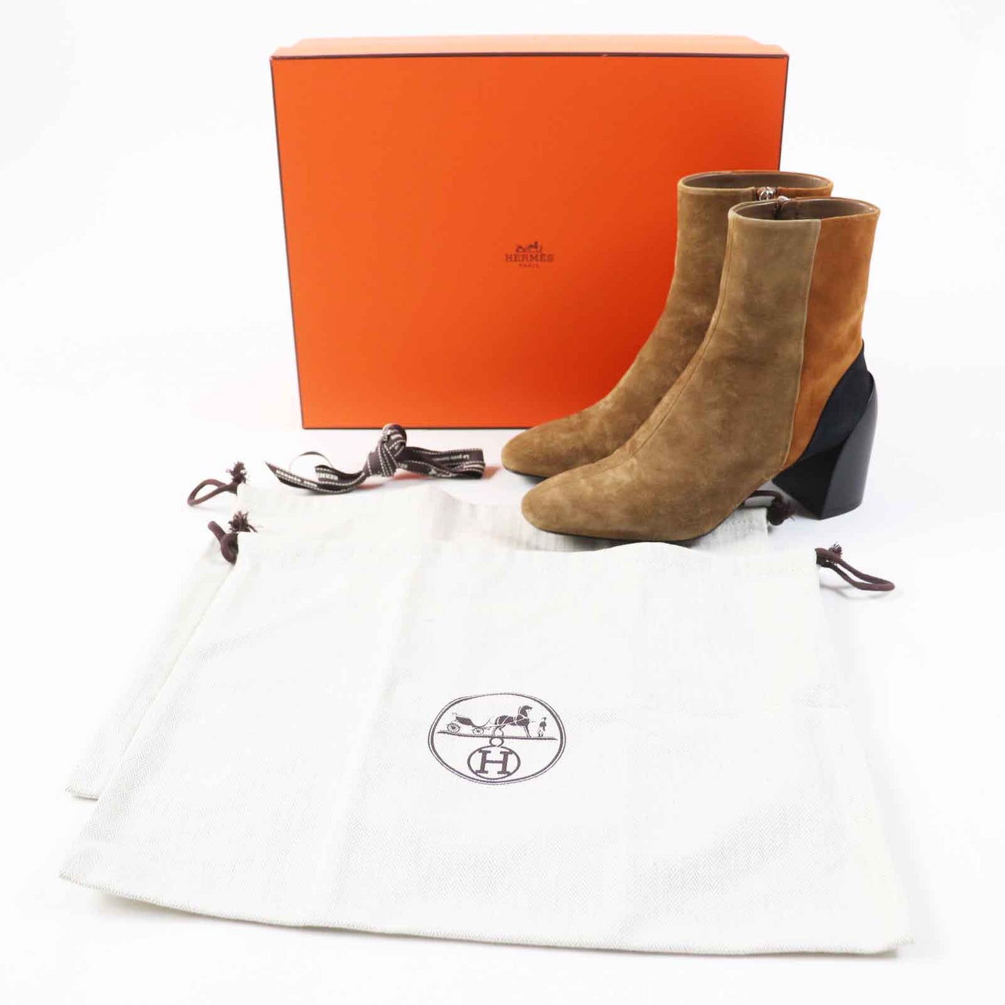 HERMES short boots Main: Suede leather Multi BROOKE Women 37 Used