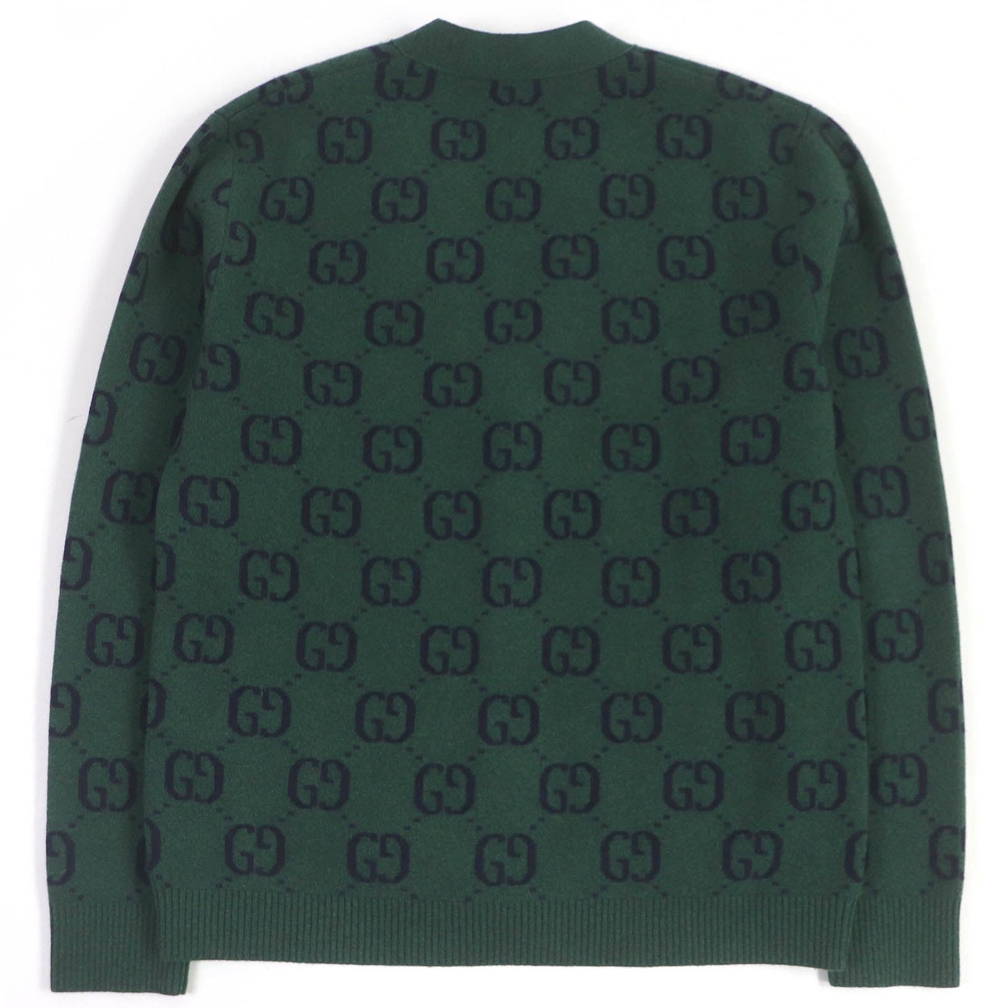 GUCCI cardigan 678939 Main: 100% wool, part: 94% wool, part: 5% nylon, part: 1% polyurethane green mens XS Used