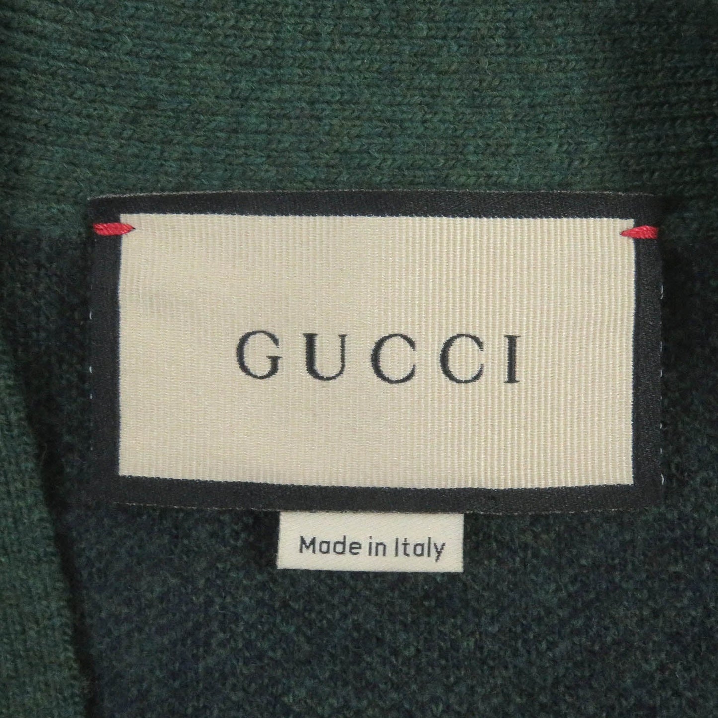 GUCCI cardigan 678939 Main: 100% wool, part: 94% wool, part: 5% nylon, part: 1% polyurethane green mens XS Used