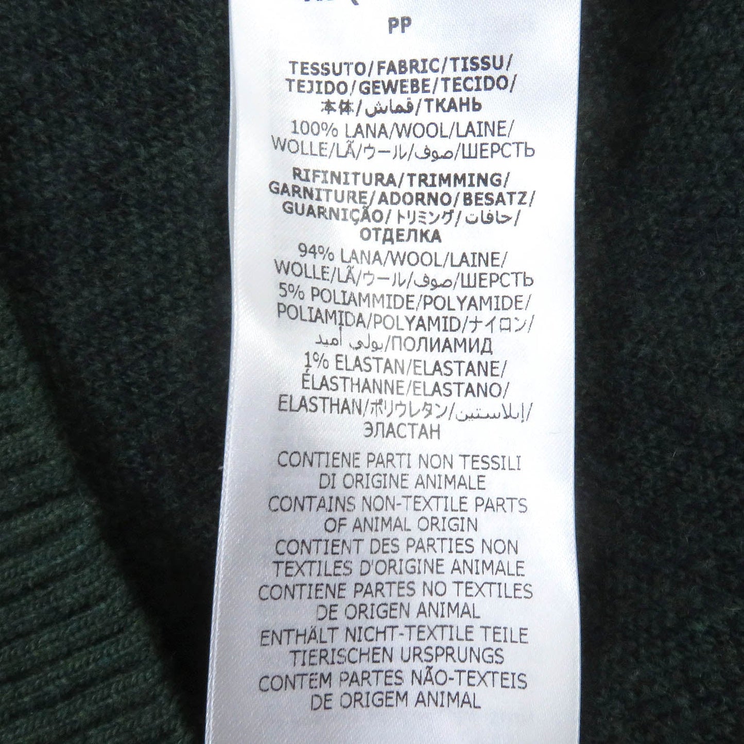 GUCCI cardigan 678939 Main: 100% wool, part: 94% wool, part: 5% nylon, part: 1% polyurethane green mens XS Used