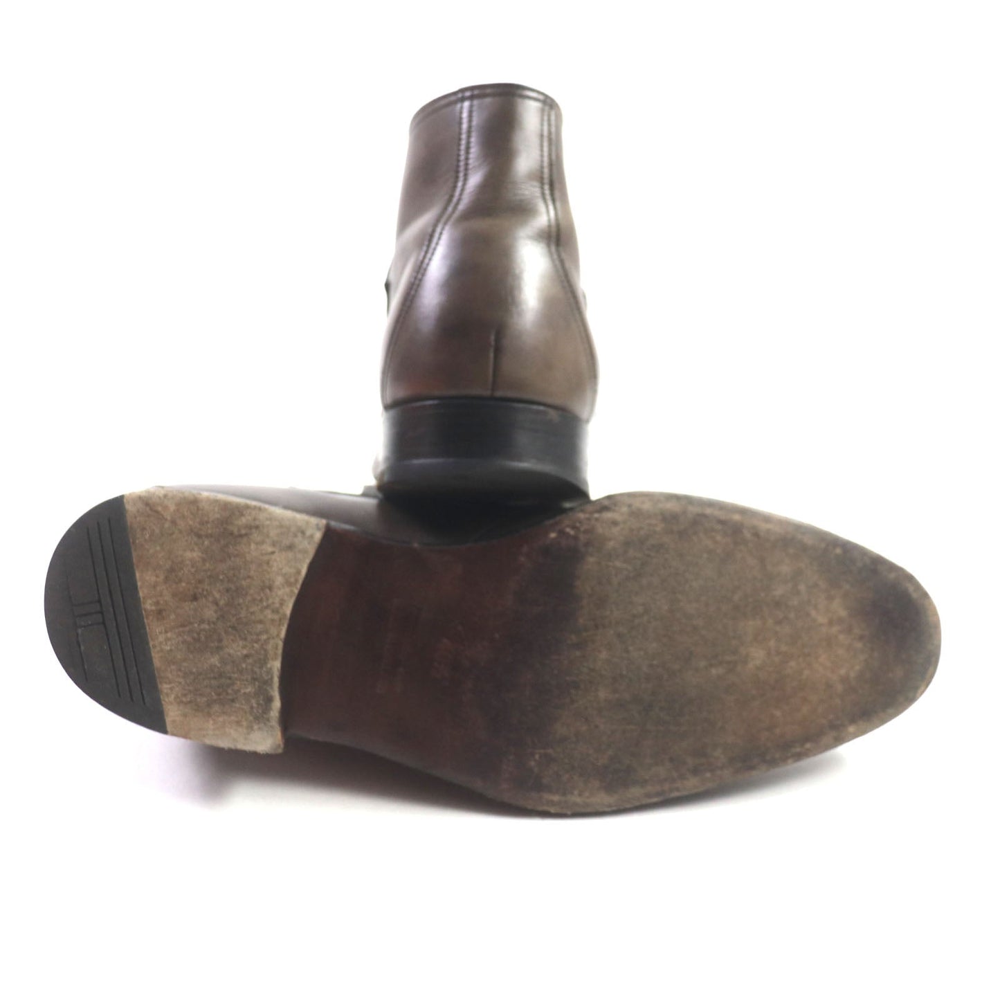 HERMES Ankle boots Main: Leather Dark brown mens 40 1/2 Used