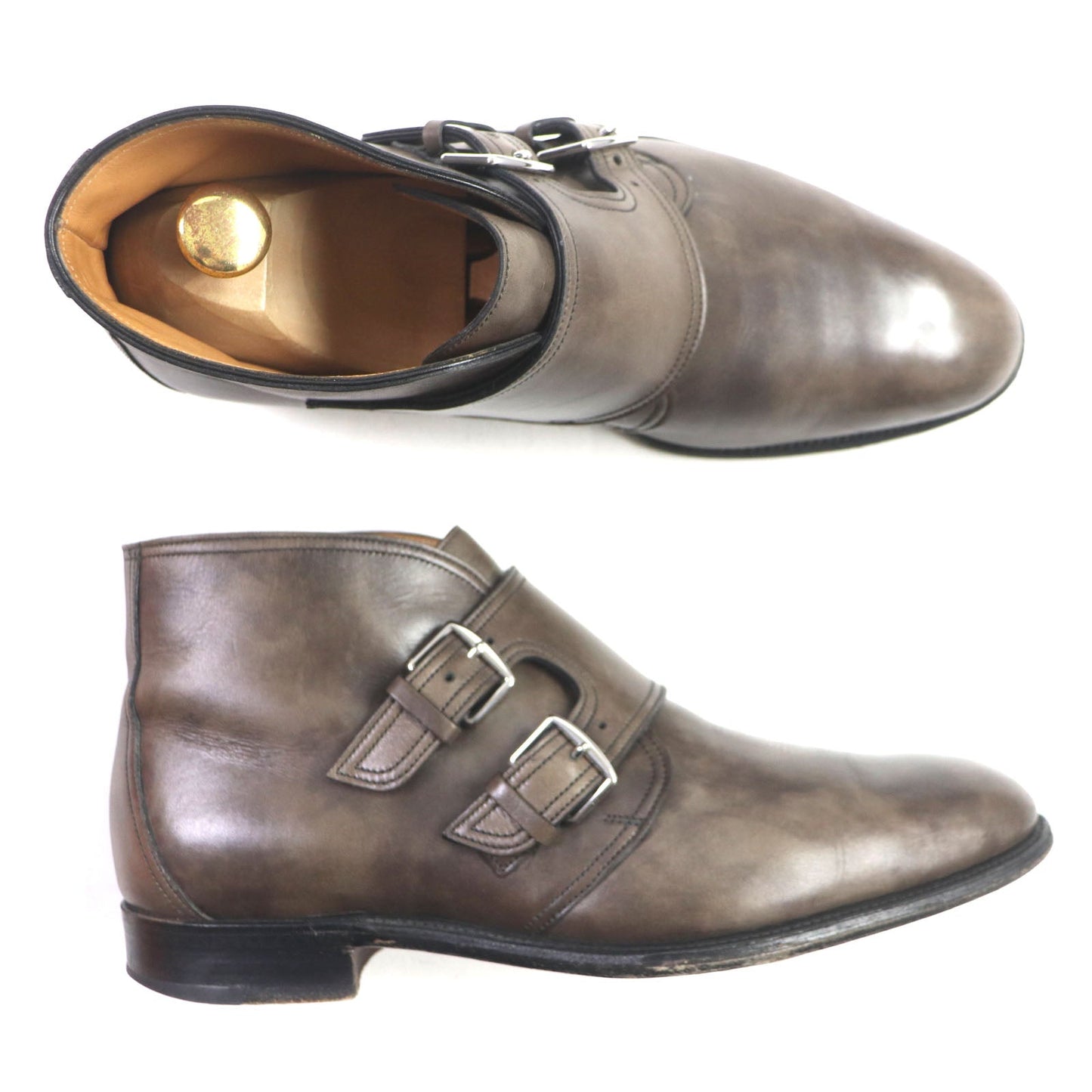 HERMES Ankle boots Main: Leather Dark brown mens 40 1/2 Used