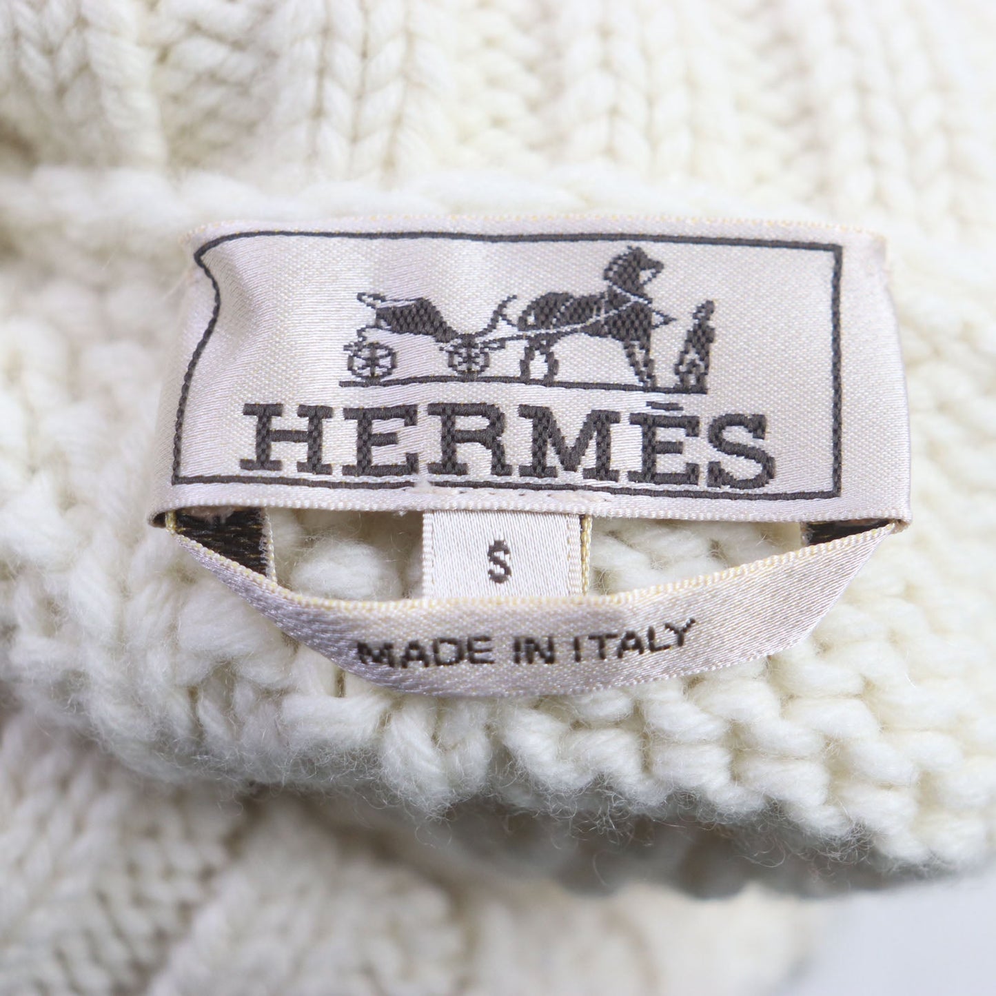 HERMES sweater Main: 70% wool, Main: 30% cashmere white mens S Used