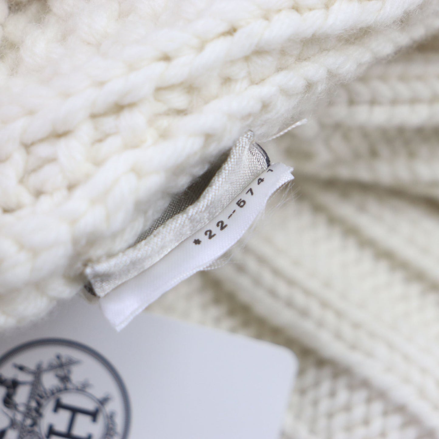 HERMES sweater Main: 70% wool, Main: 30% cashmere white mens S Used
