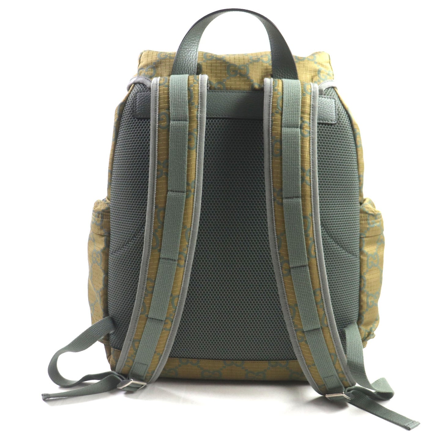 GUCCI 767923 Main: Nylon, Part: Leather khaki GG Ripstop mens Used