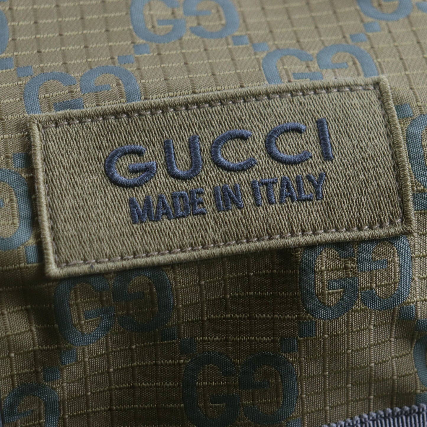 GUCCI 767923 Main: Nylon, Part: Leather khaki GG Ripstop mens Used