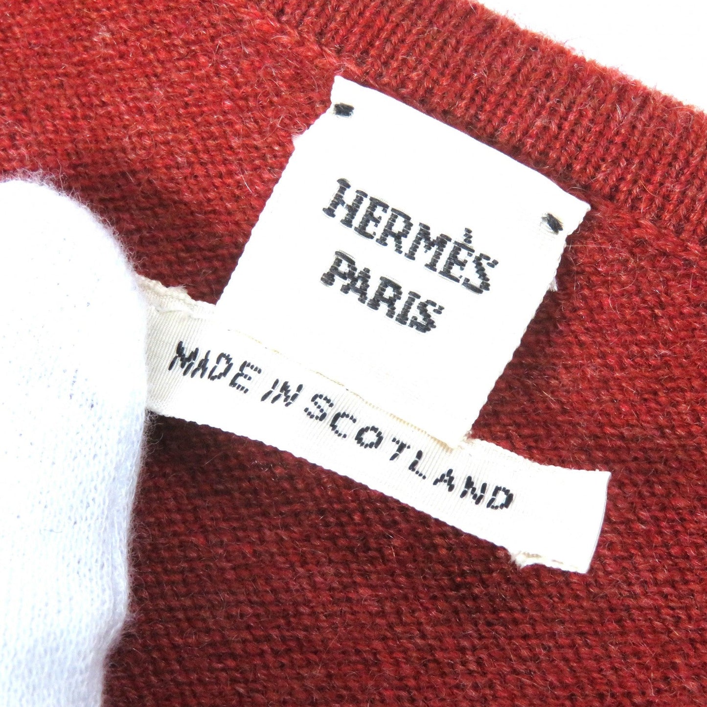HERMES ensemble Main: 100% cashmere Orange Women ME Used