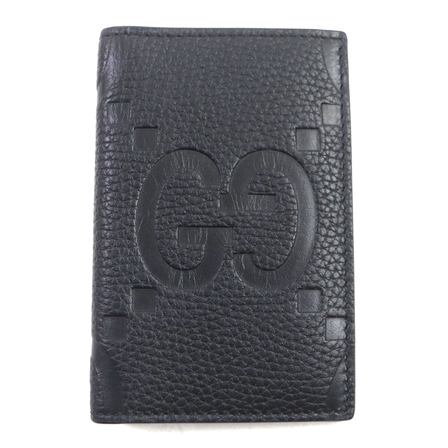 GUCCI Card Case 739478 Main: Leather black Jumbo GG mens Used
