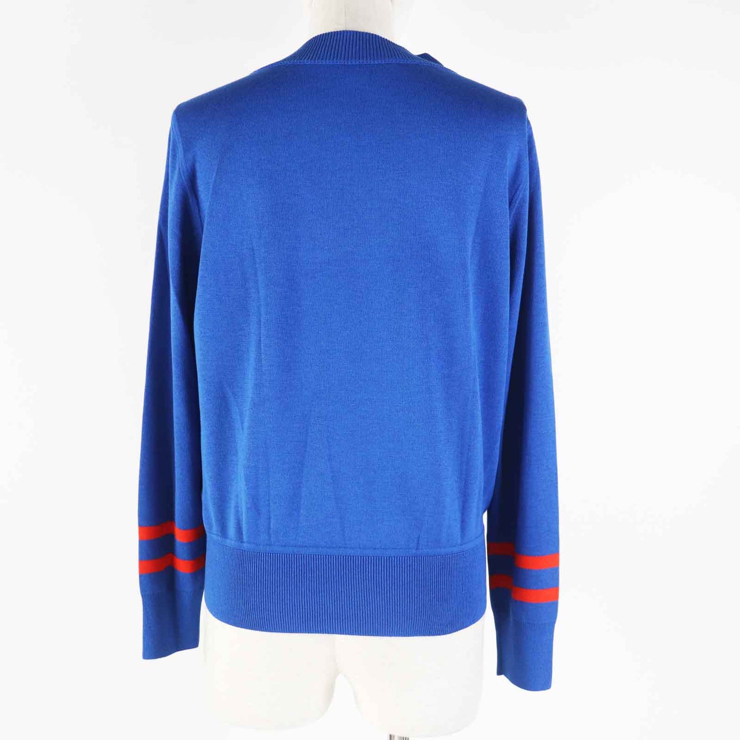 HERMES knit 2E2808DN Main: 100% silk, Main: 84% rayon, Main: 11% silk, Main: 4% nylon, Main: 1% polyurethane blue Women 38 Used