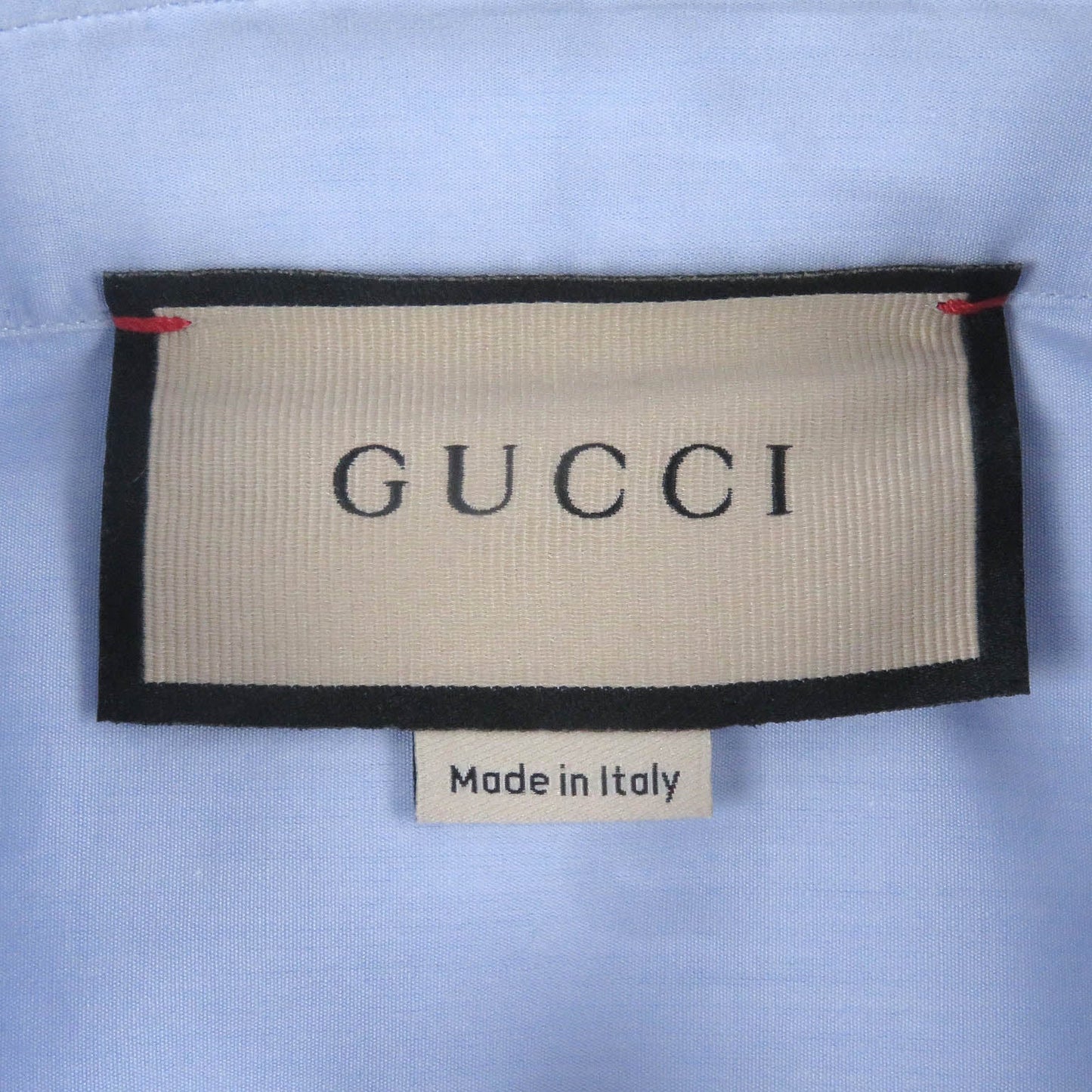 GUCCI Long sleeve shirt 699553 Main: 100% cotton, Part: 100% polyester Light blue mens 40 Used