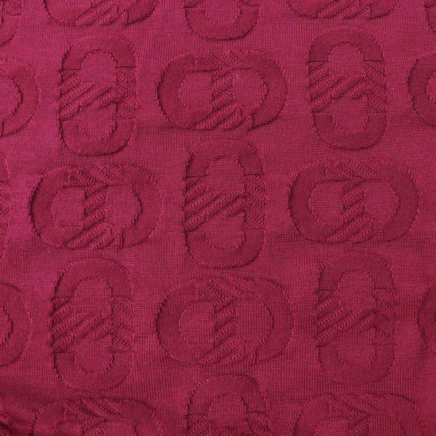 HERMES knit 3E2614D3 Outer: 57% silk, Outer: 43% cotton, Part: 55% silk, Part: 41% cotton, Part: 3% nylon Bordeaux Women 38 Used