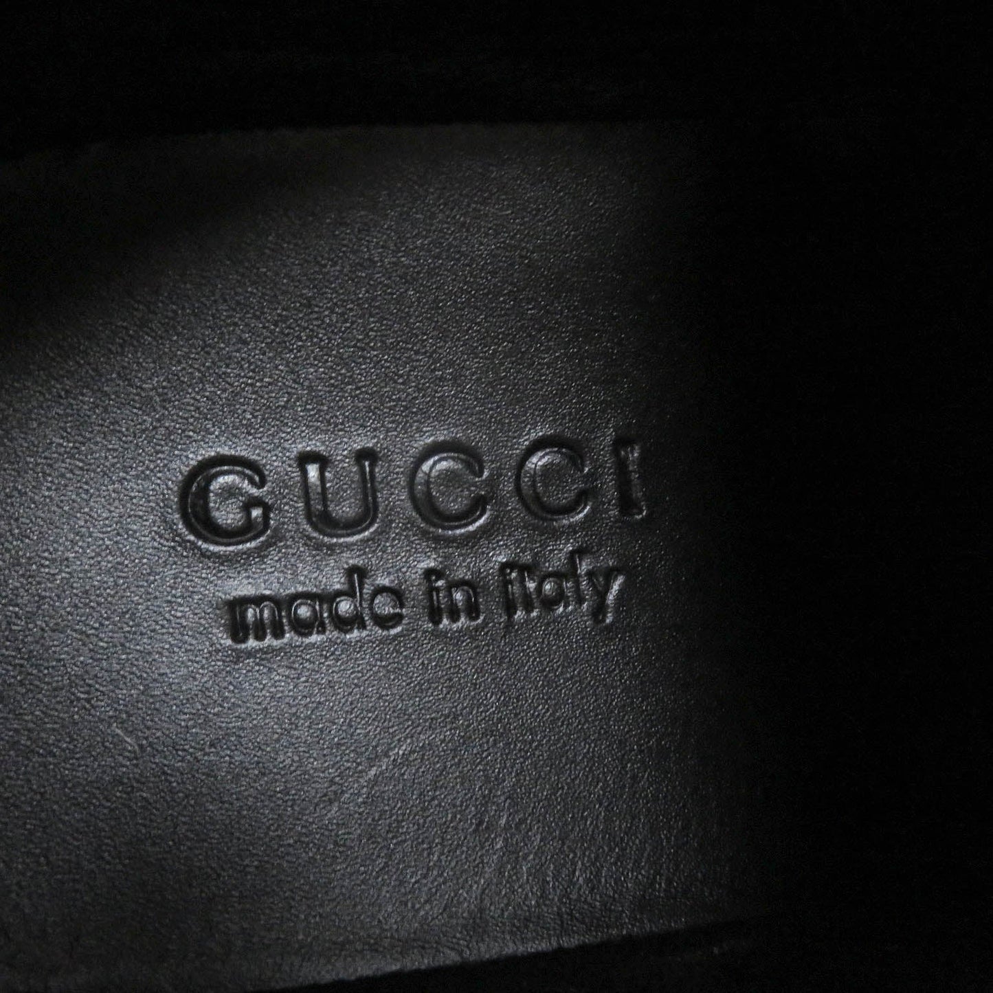 GUCCI sneakers 757857 Main: Leather black mens 7 1/2 Used