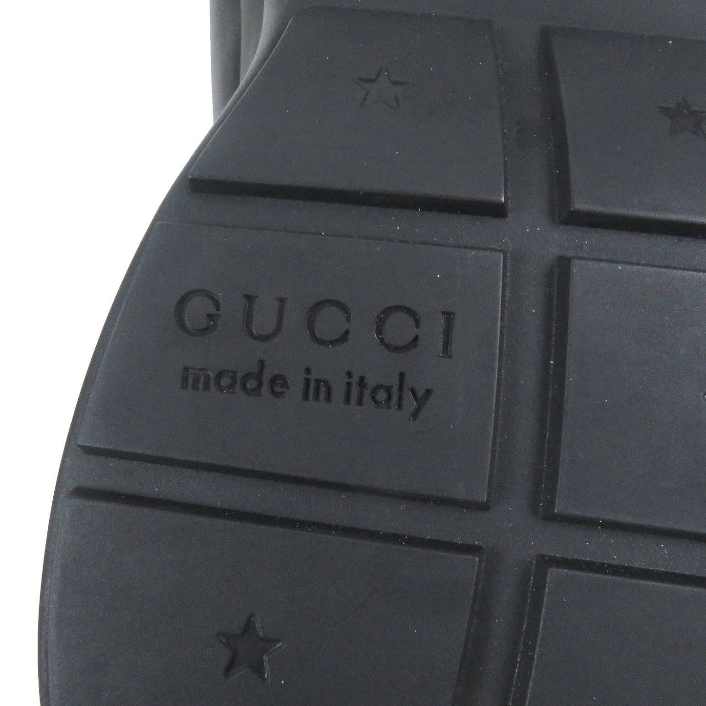 GUCCI sneakers 757857 Main: Leather black mens 7 1/2 Used