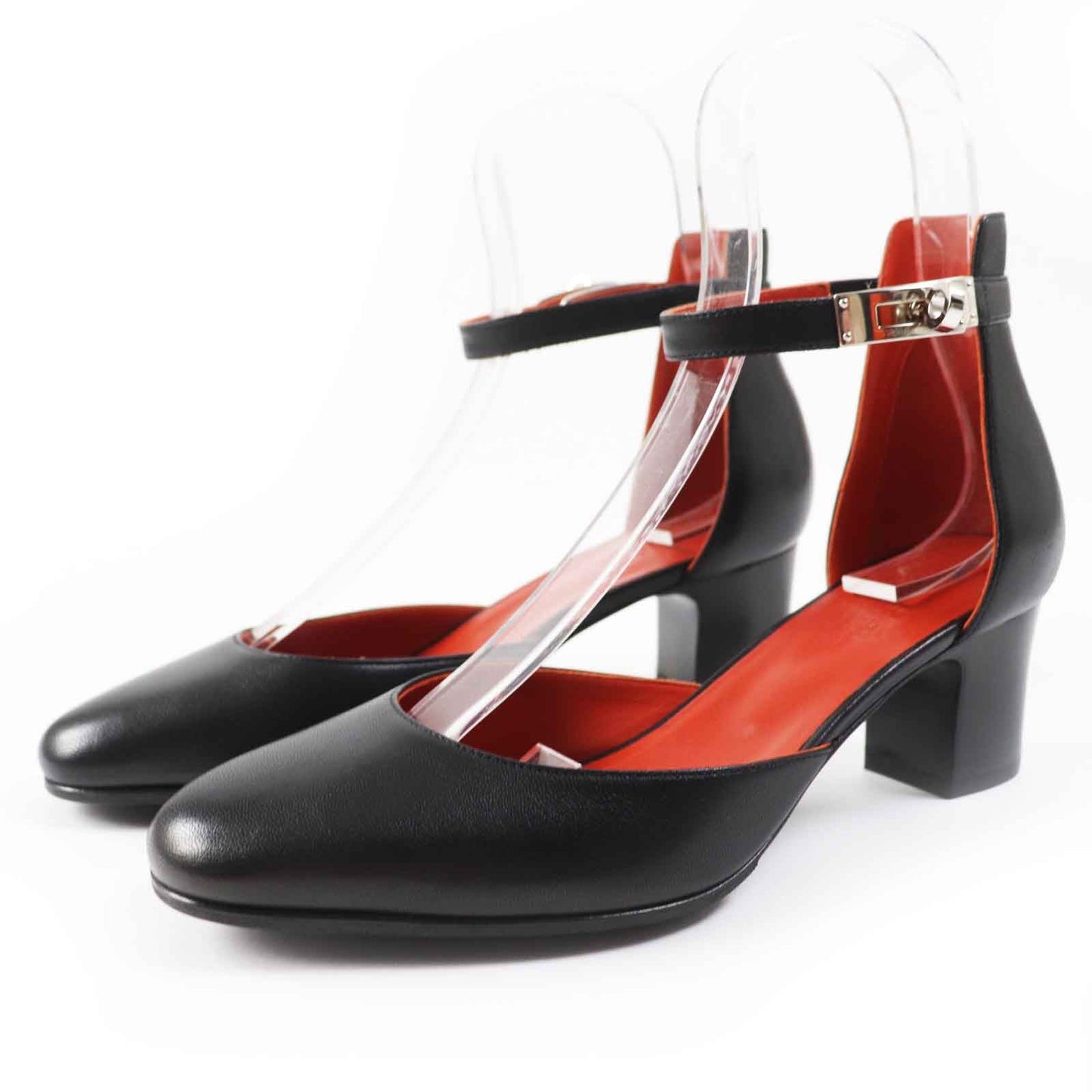 HERMES pumps Main: Leather black Baby 55 Women 37 1/2 Used
