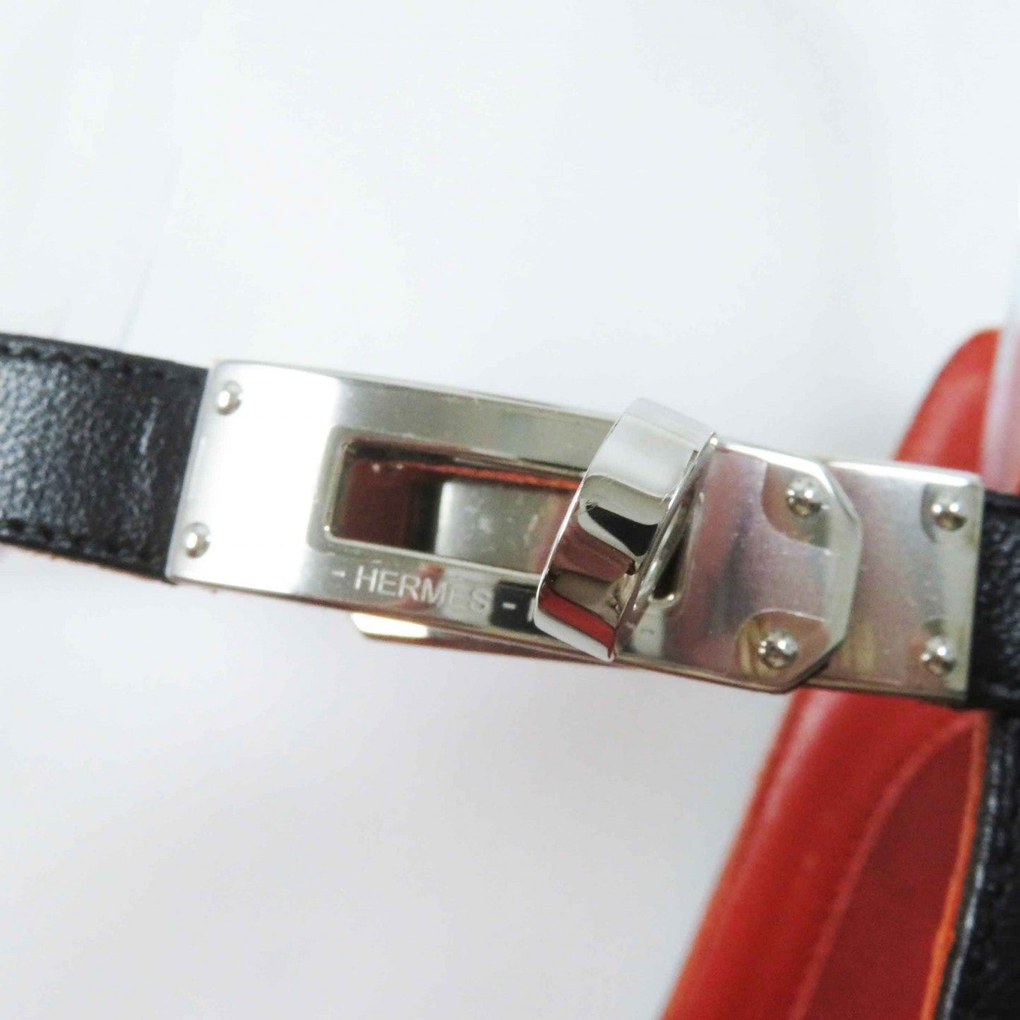 HERMES pumps Main: Leather black Baby 55 Women 37 1/2 Used