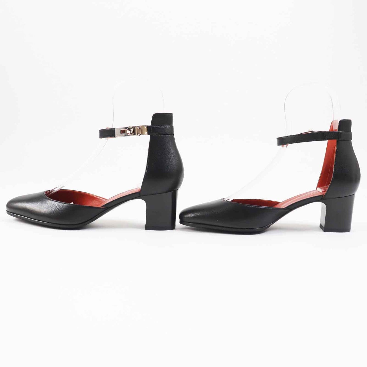 HERMES pumps Main: Leather black Baby 55 Women 37 1/2 Used
