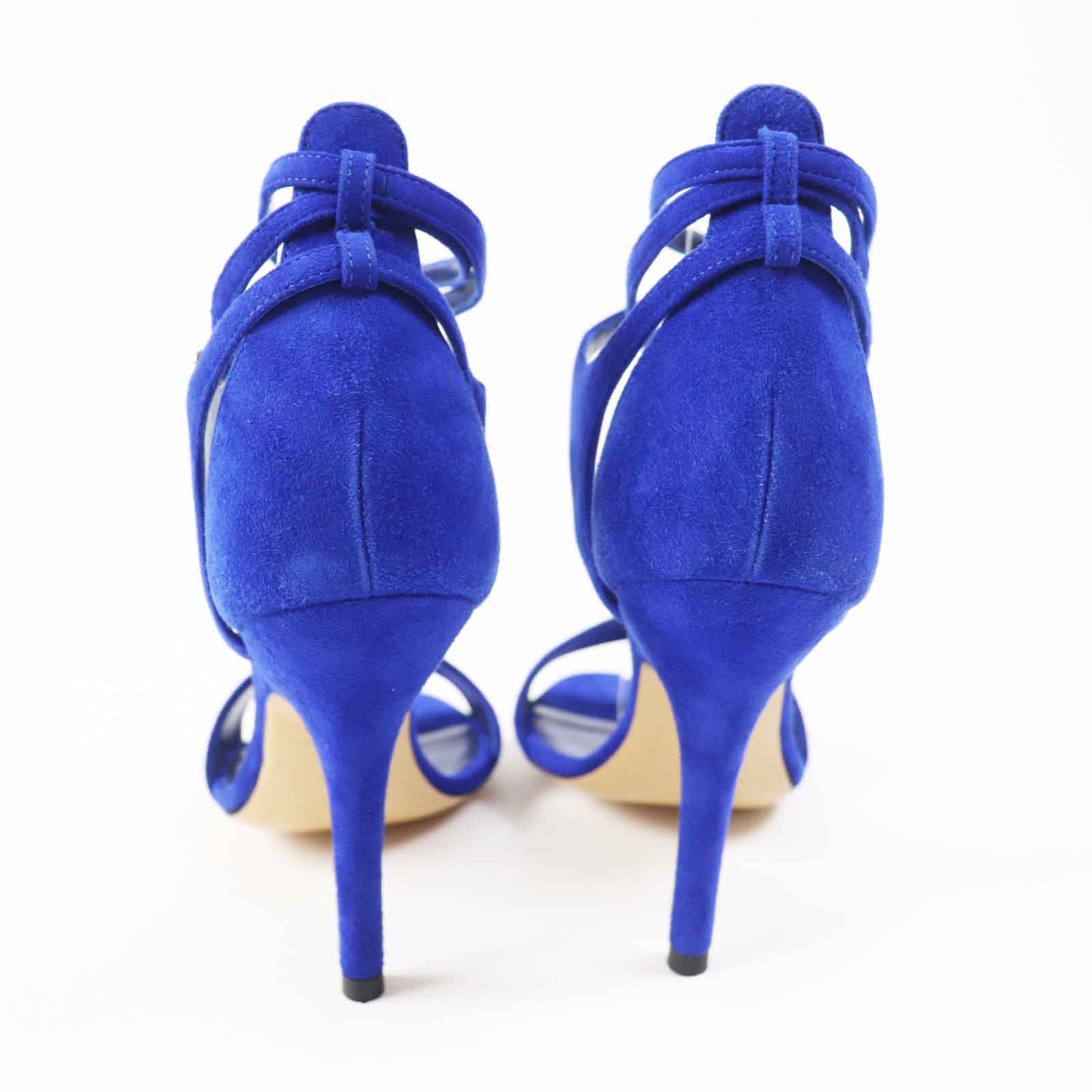 HERMES Sandals Main: Suede leather blue Women 35 1/2 Used