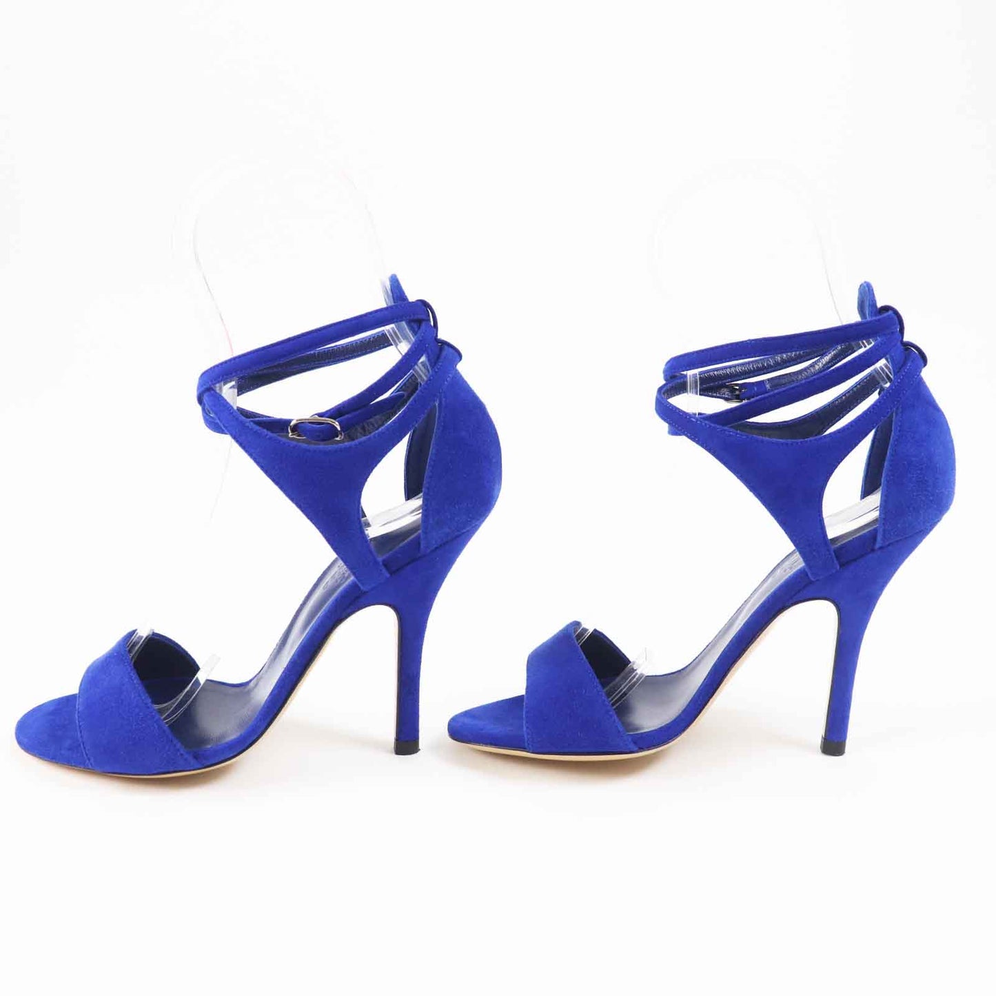 HERMES Sandals Main: Suede leather blue Women 35 1/2 Used