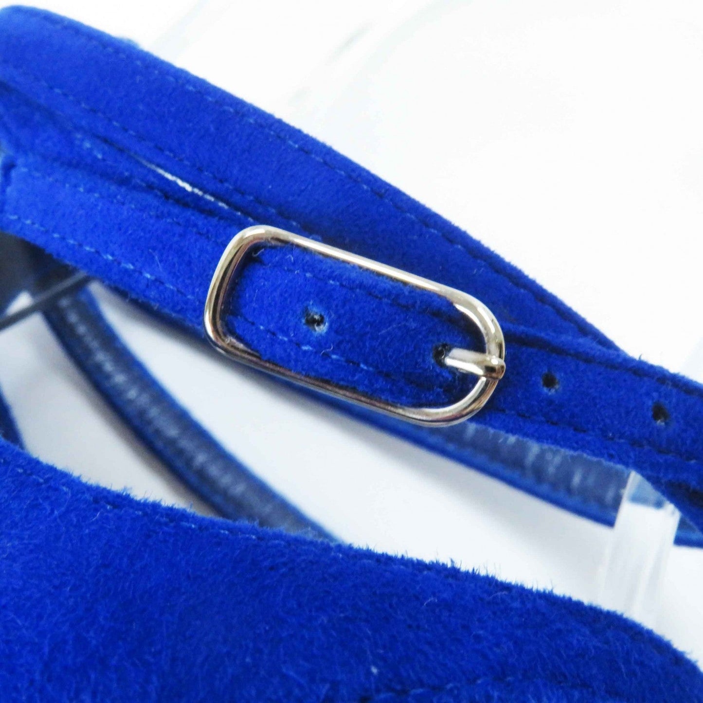 HERMES Sandals Main: Suede leather blue Women 35 1/2 Used