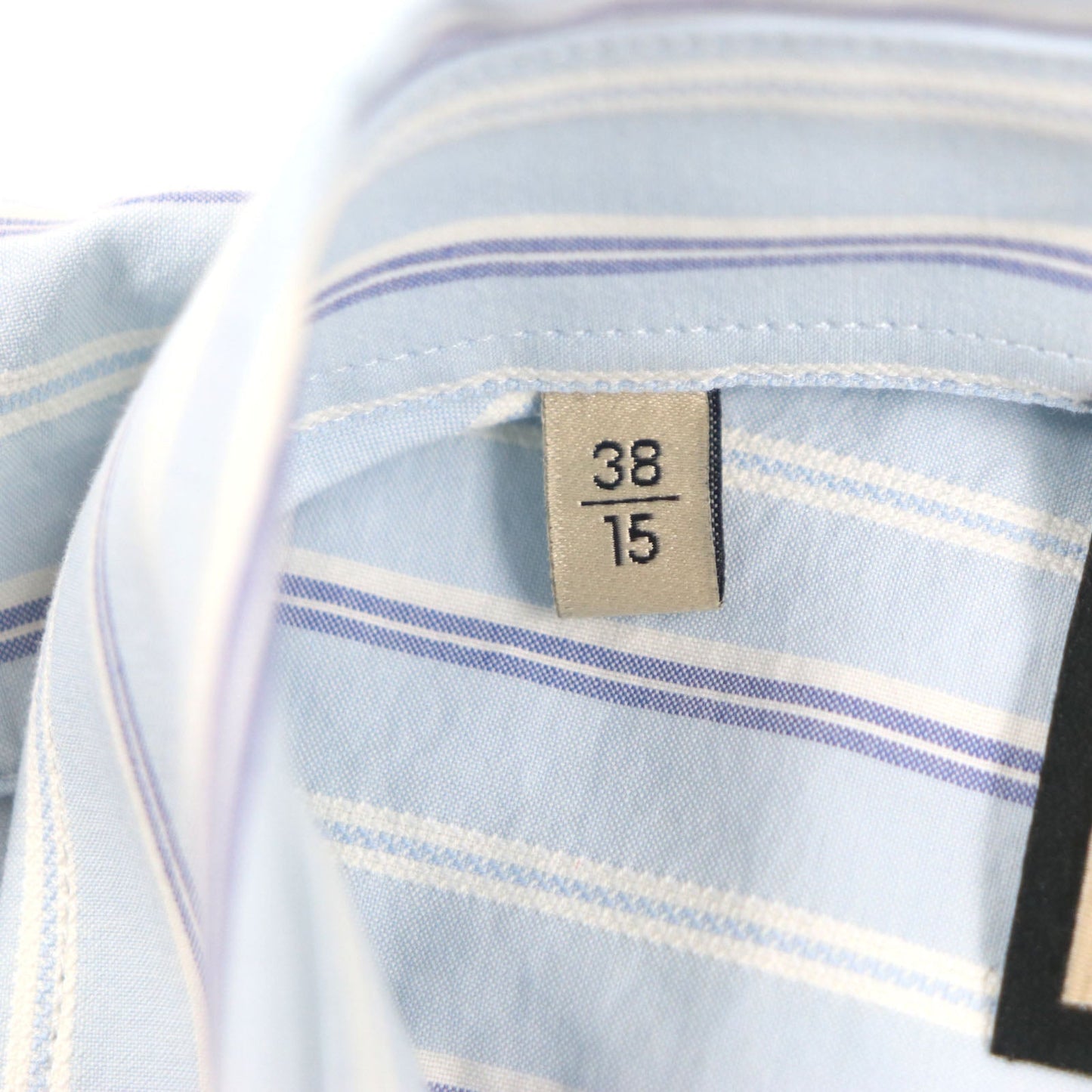 GUCCI Long sleeve shirt 703396 Main: 100% cotton, Part: 100% polyester Light blue stripe mens 38|15 Used