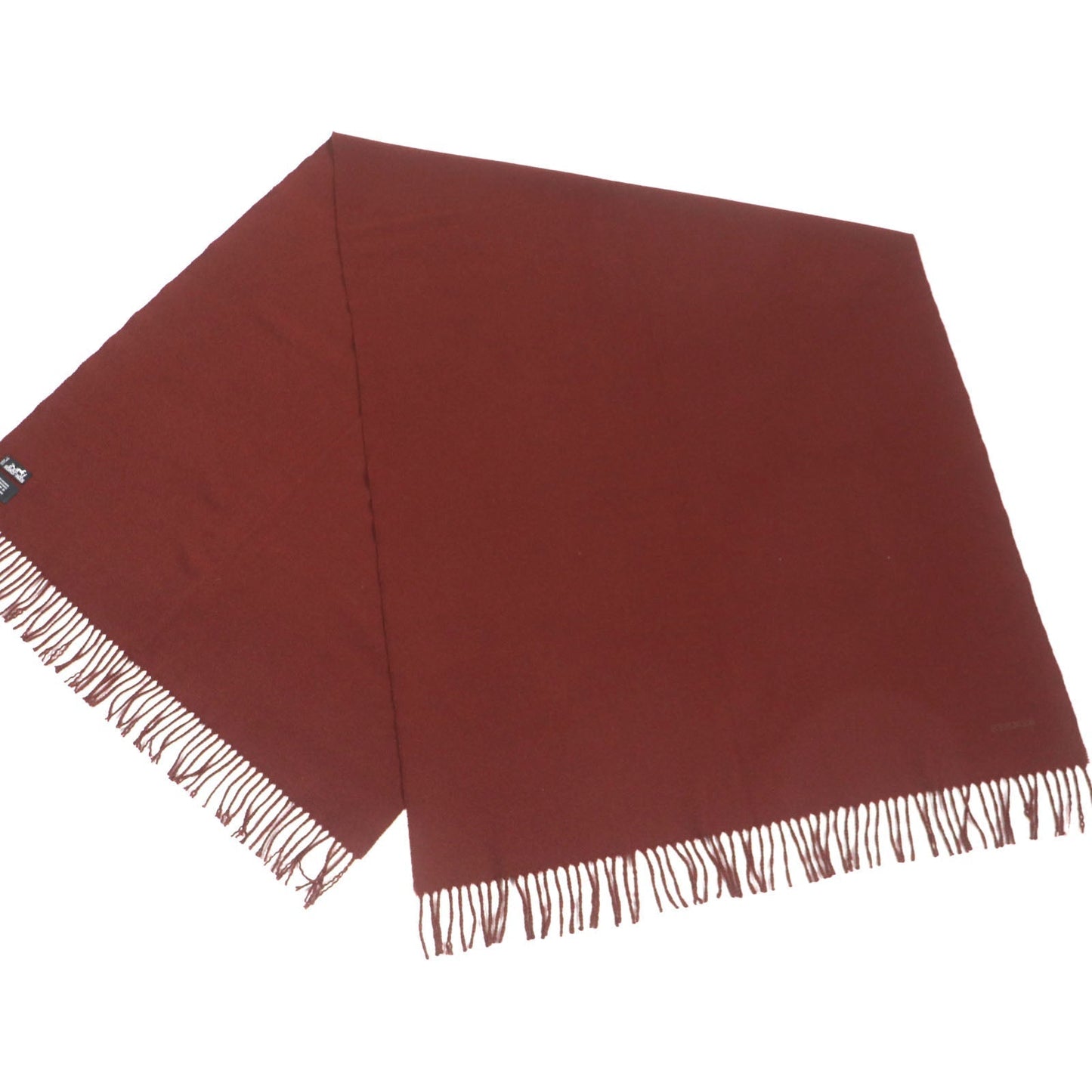 HERMES Scarf Main: 100% cashmere Red brown mens Used