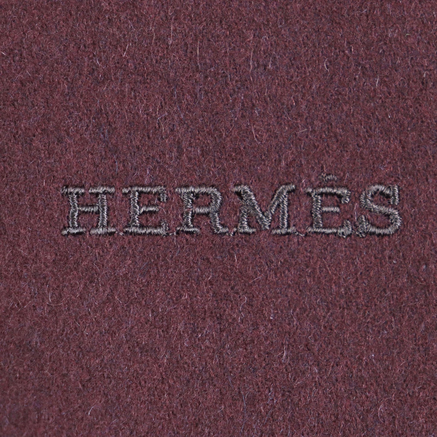HERMES Scarf Main: 100% cashmere Red brown mens Used