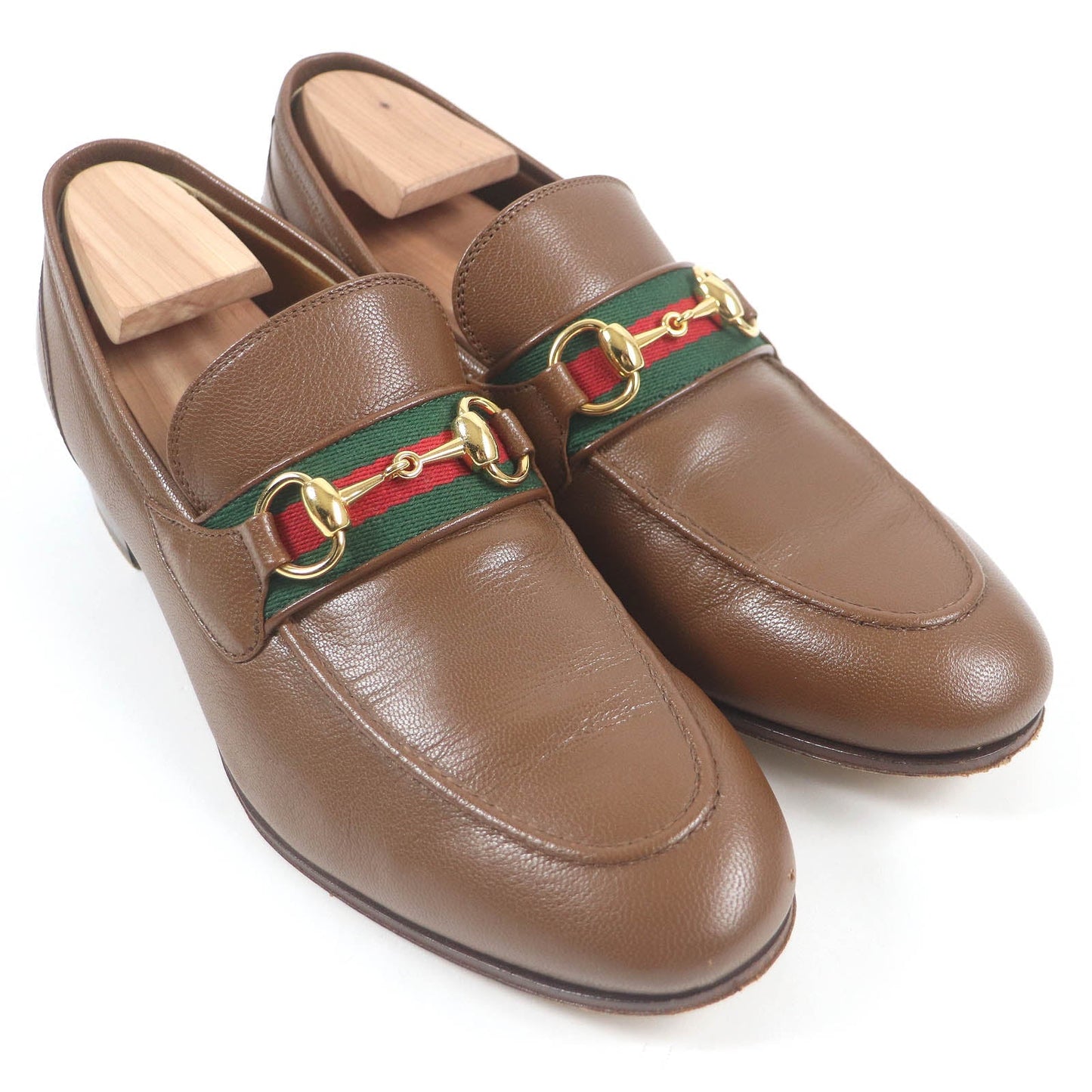 GUCCI loafers 655579 Main: Leather Brown mens 7 Used