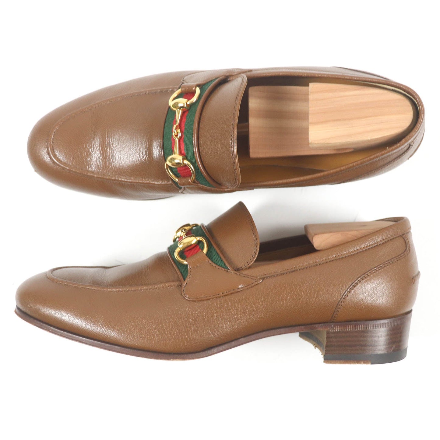 GUCCI loafers 655579 Main: Leather Brown mens 7 Used