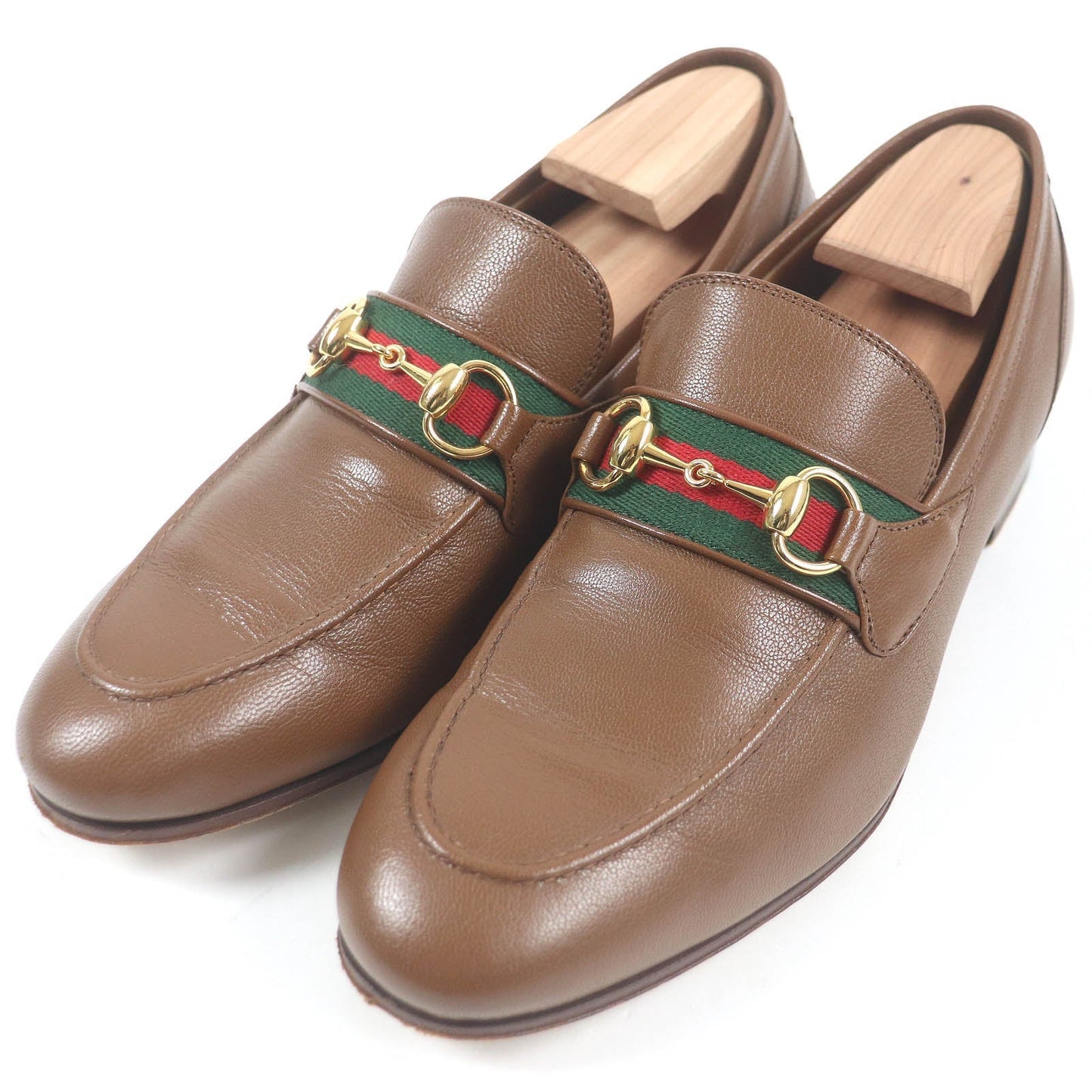 GUCCI loafers 655579 Main: Leather Brown mens 7 Used
