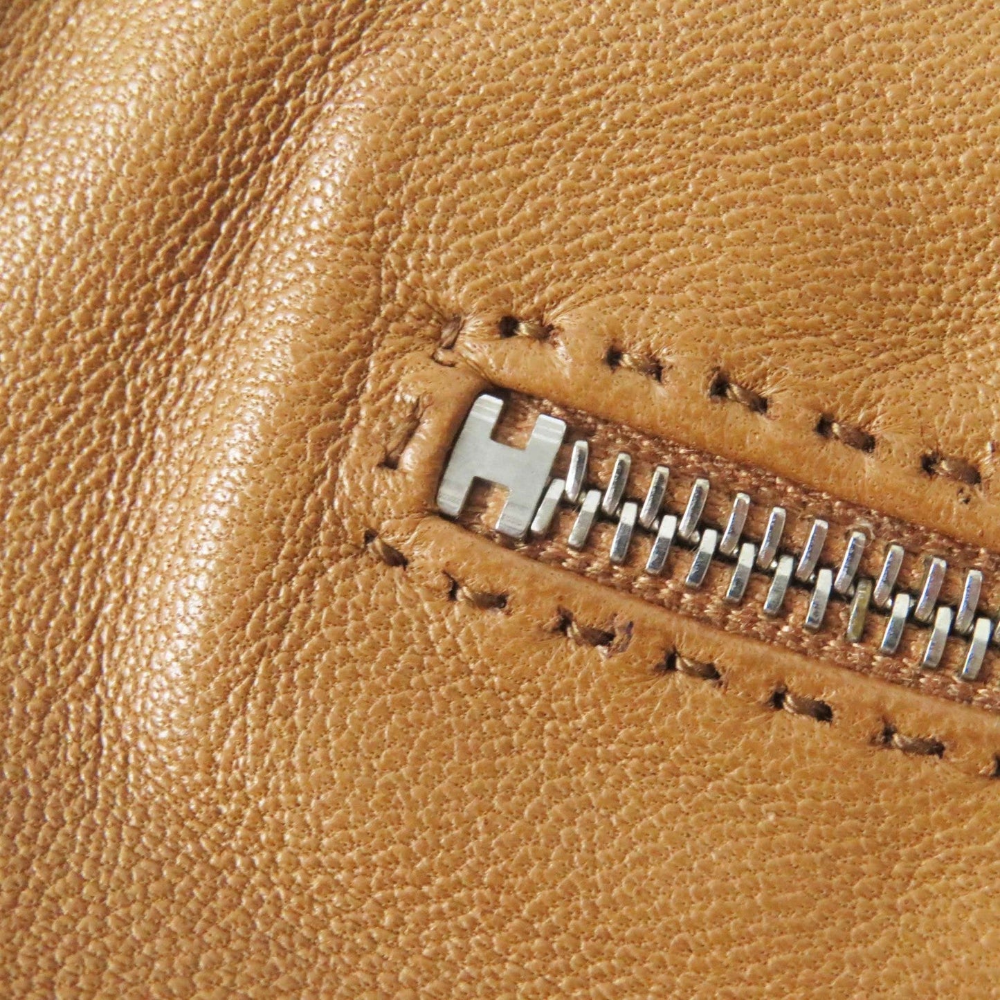 HERMES gloves Lamb leather gold 7.5