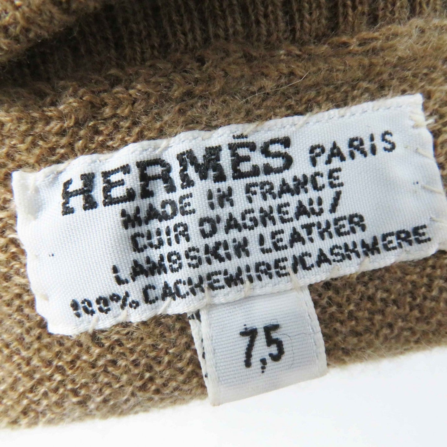 HERMES gloves Lamb leather gold 7.5