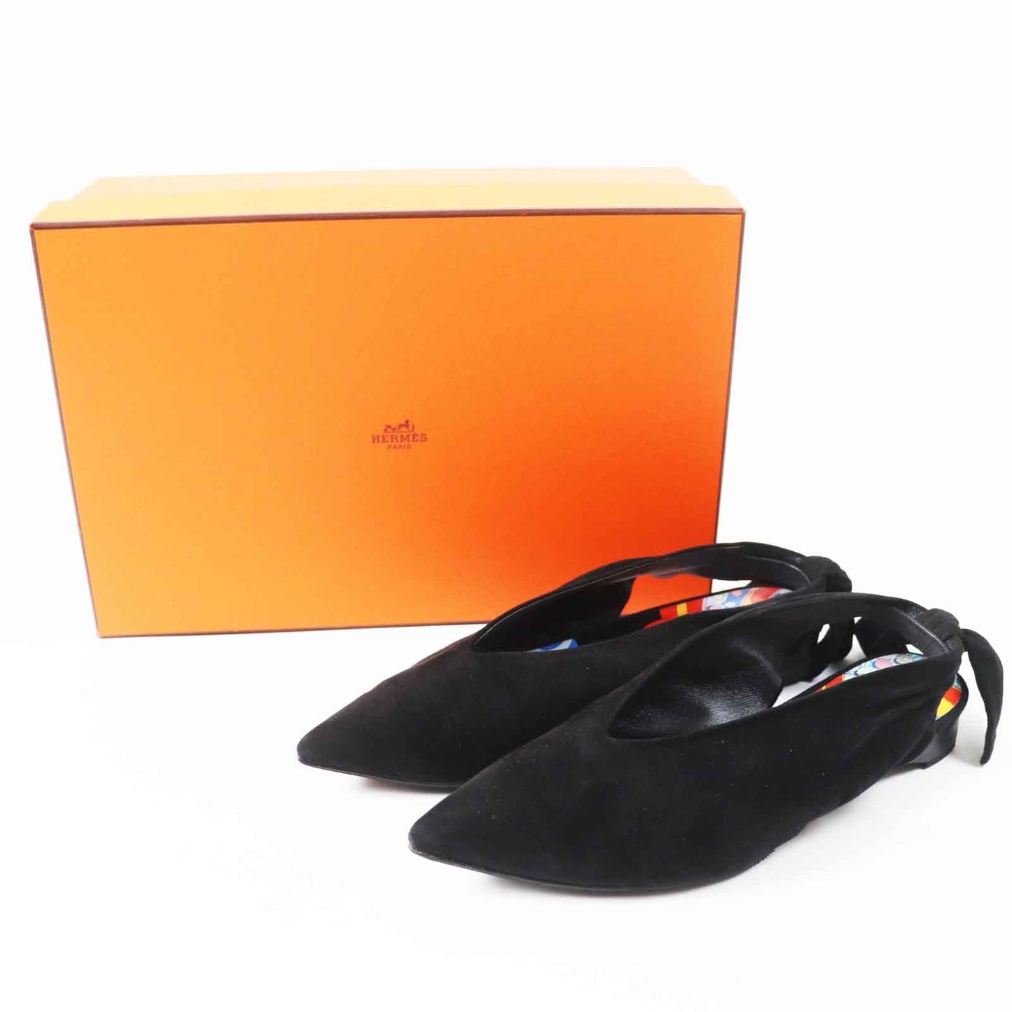 HERMES pumps 221013Z Main: Suede leather black Women 36 Used