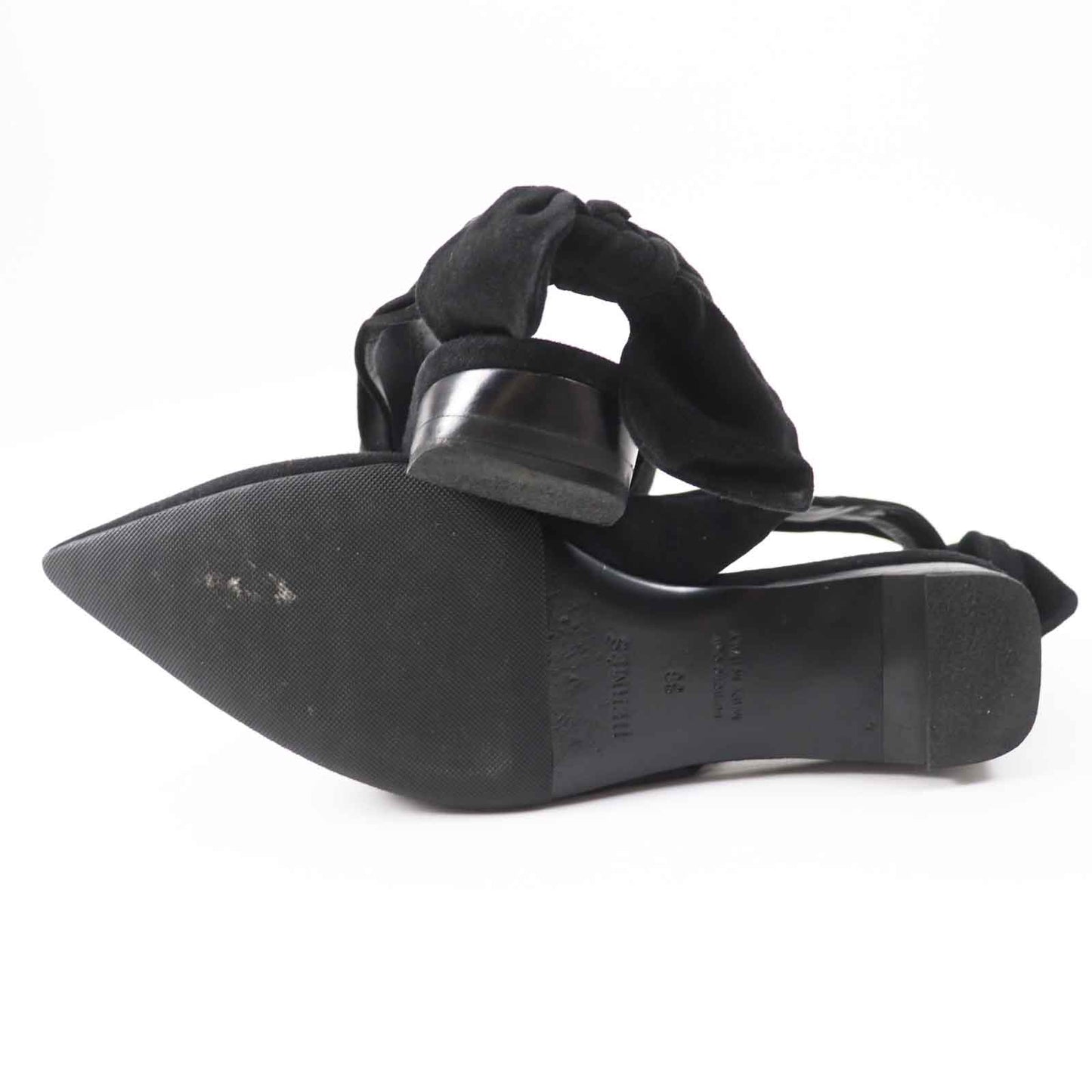 HERMES pumps 221013Z Main: Suede leather black Women 36 Used