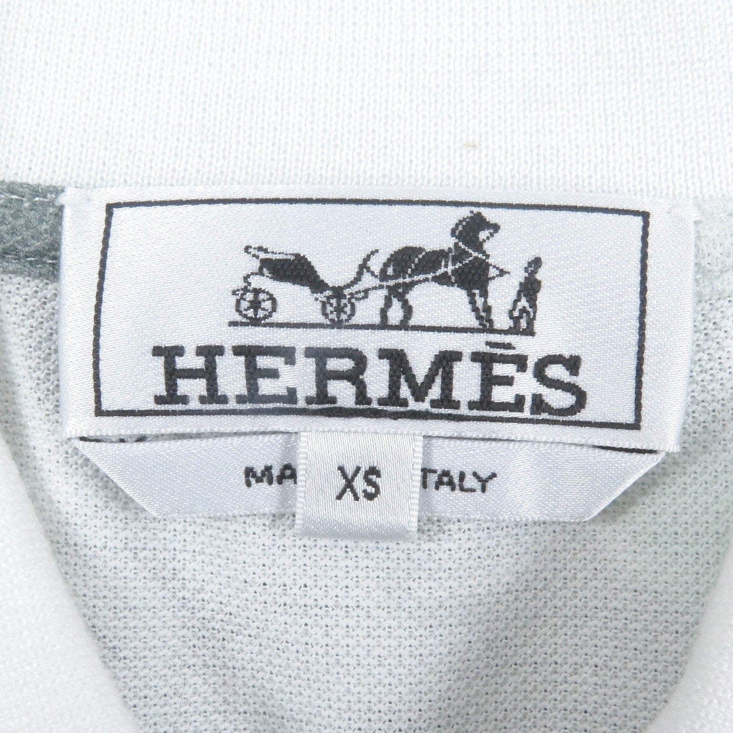 HERMES Short sleeve polo shirt Main: 100% cotton Gray type mens XS Used