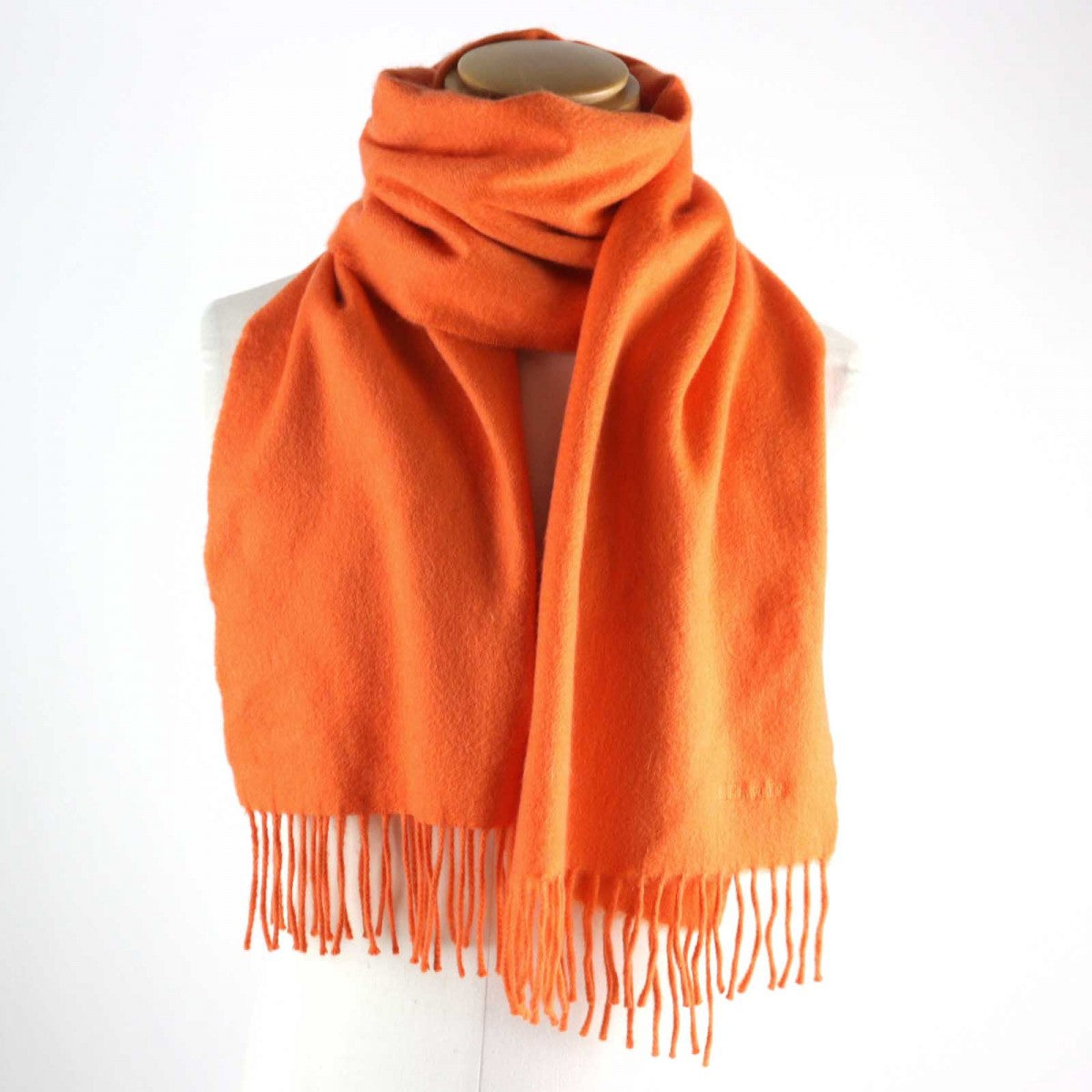 HERMES Scarf cashmere Orange
